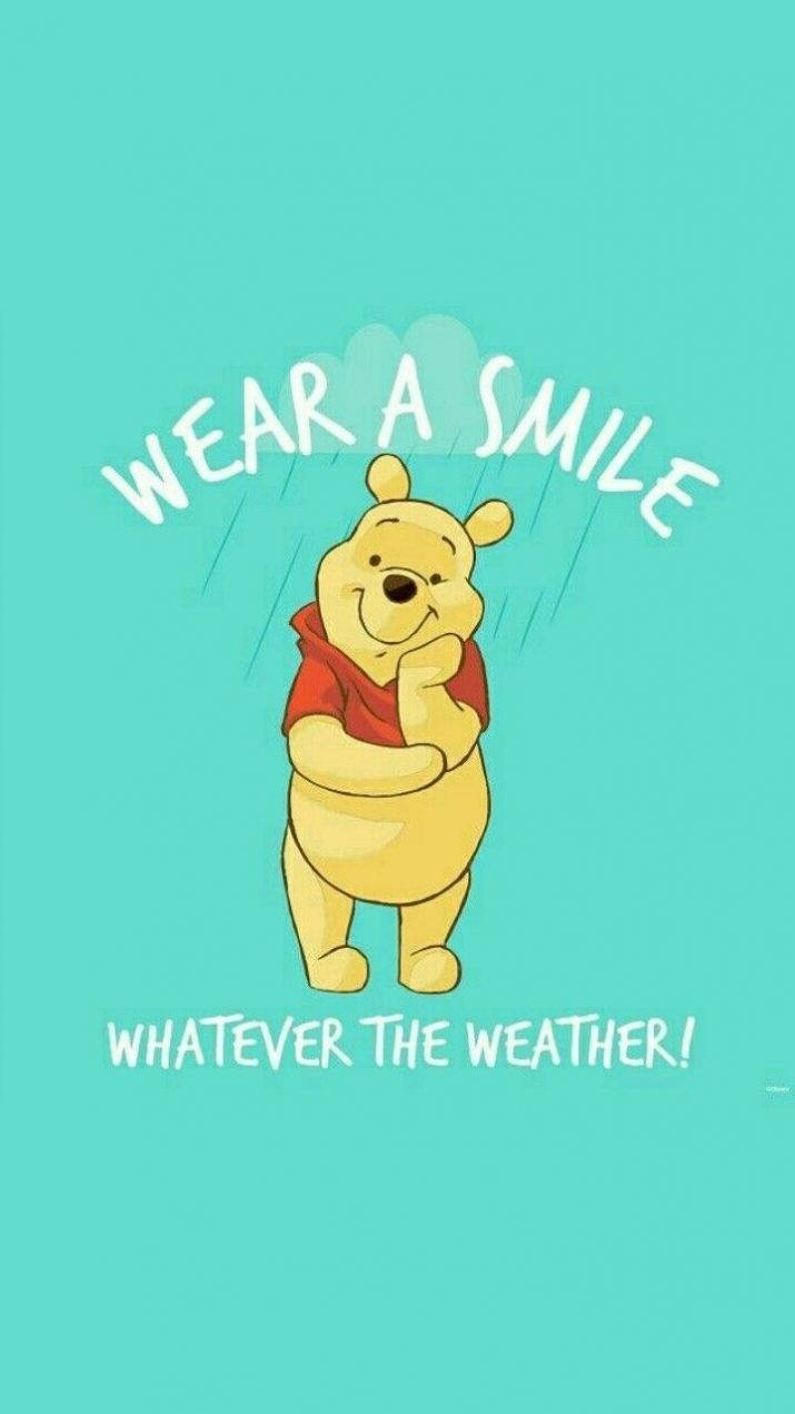 Cute Winnie The Pooh Iphone Wear A Smile Background