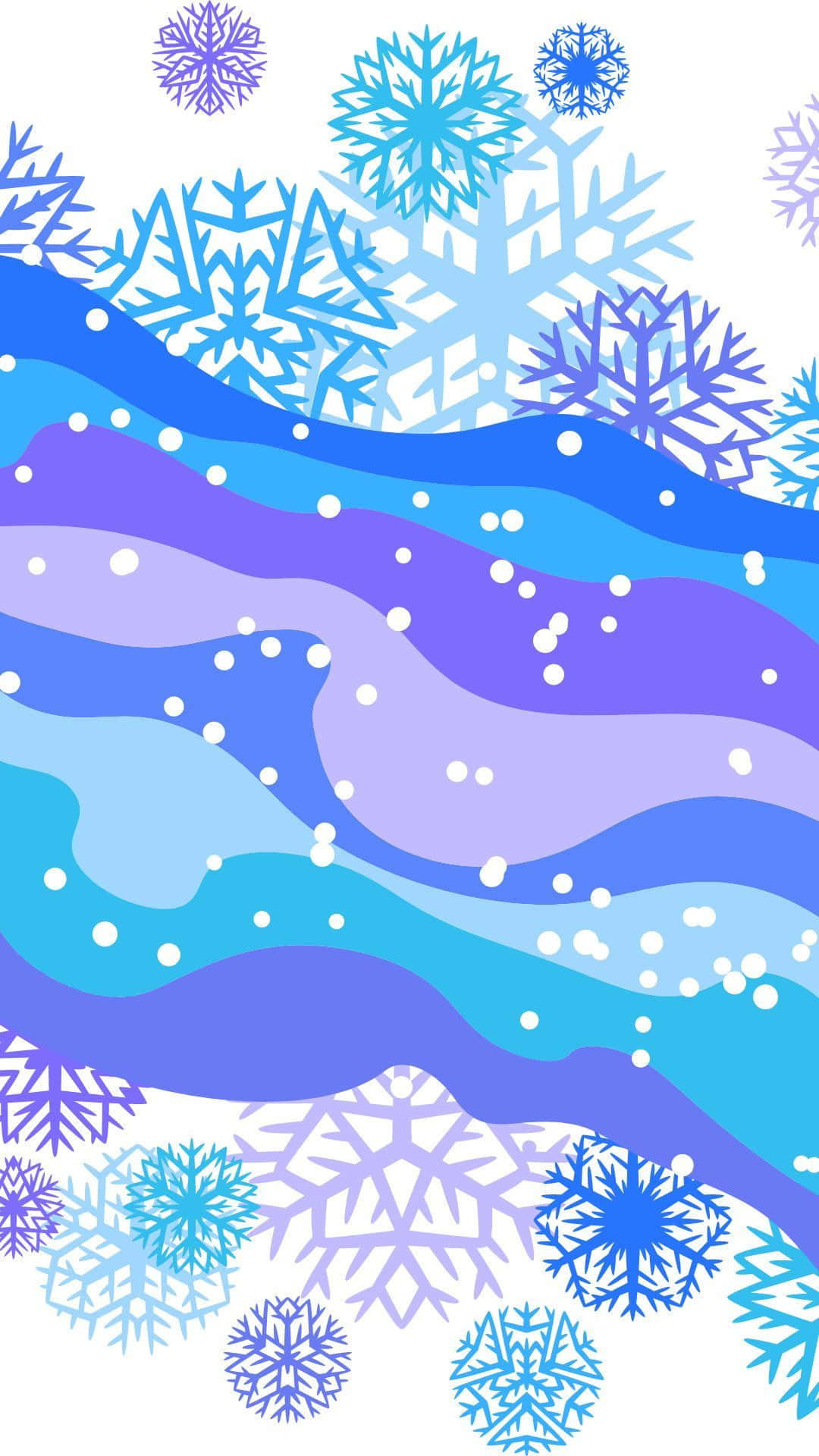 Cute Winter Snowflakes Art Phone Background
