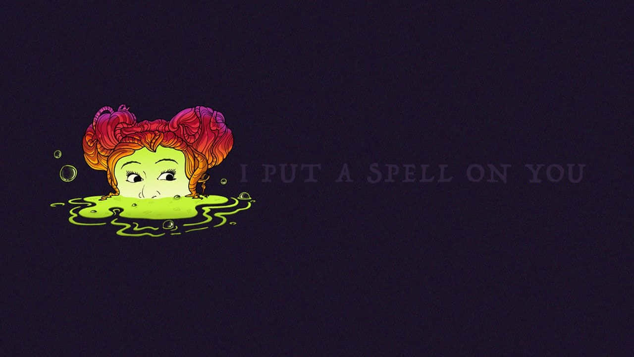 Cute Witch Spellbound Illustration Background
