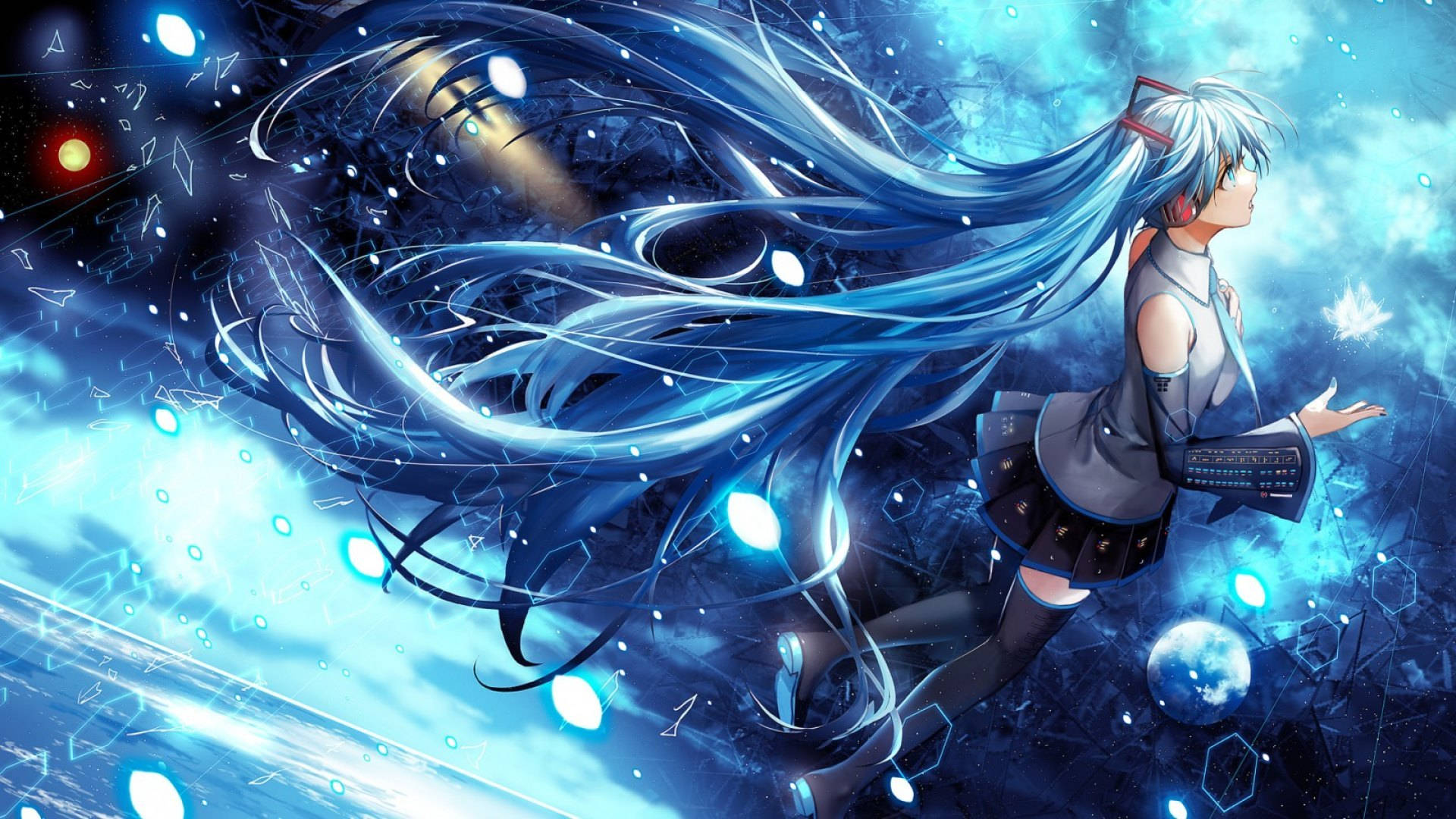 Cute Woman Hatsune Miku Background