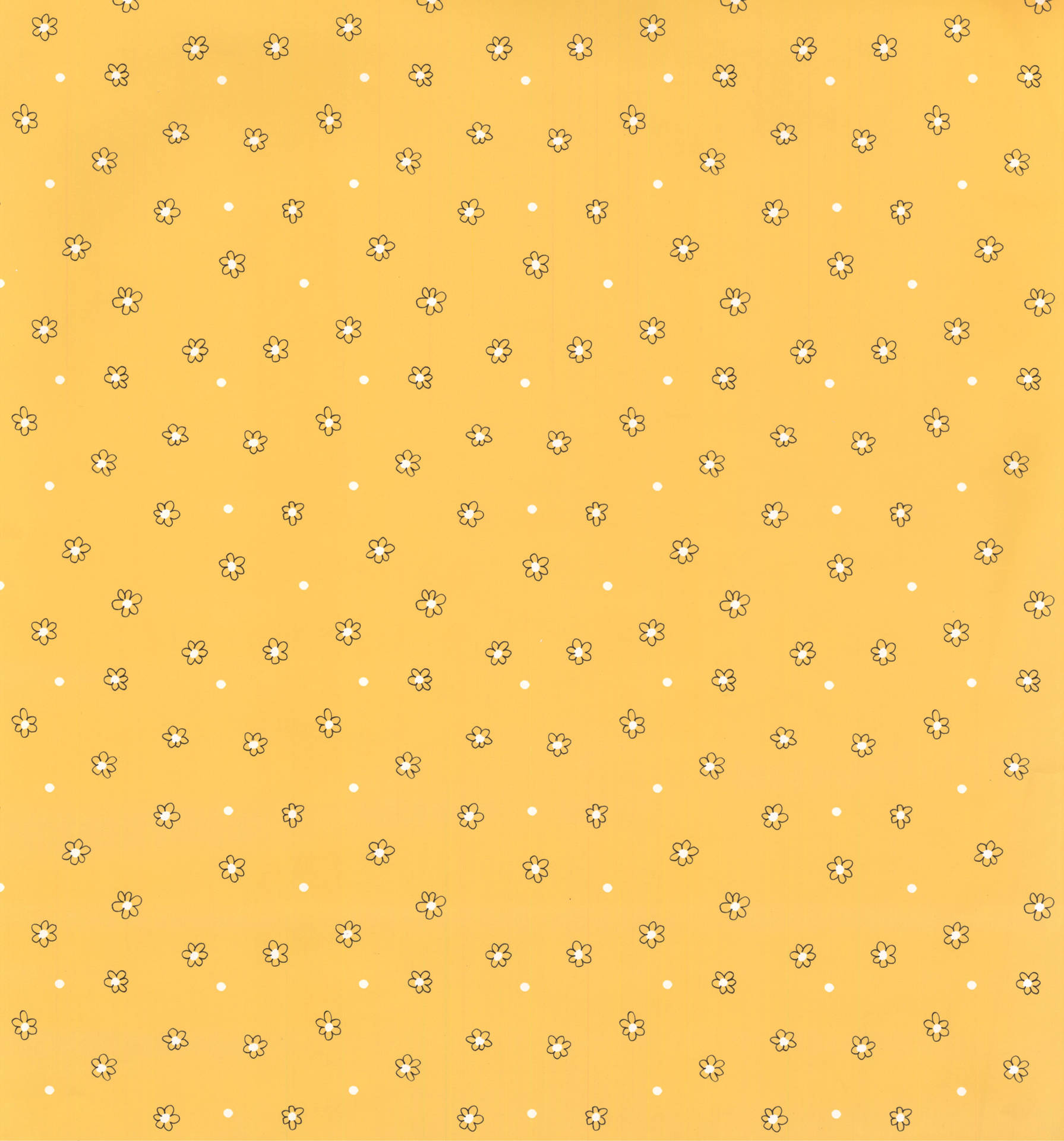Cute Yellow Flower Graphic Pattern Background