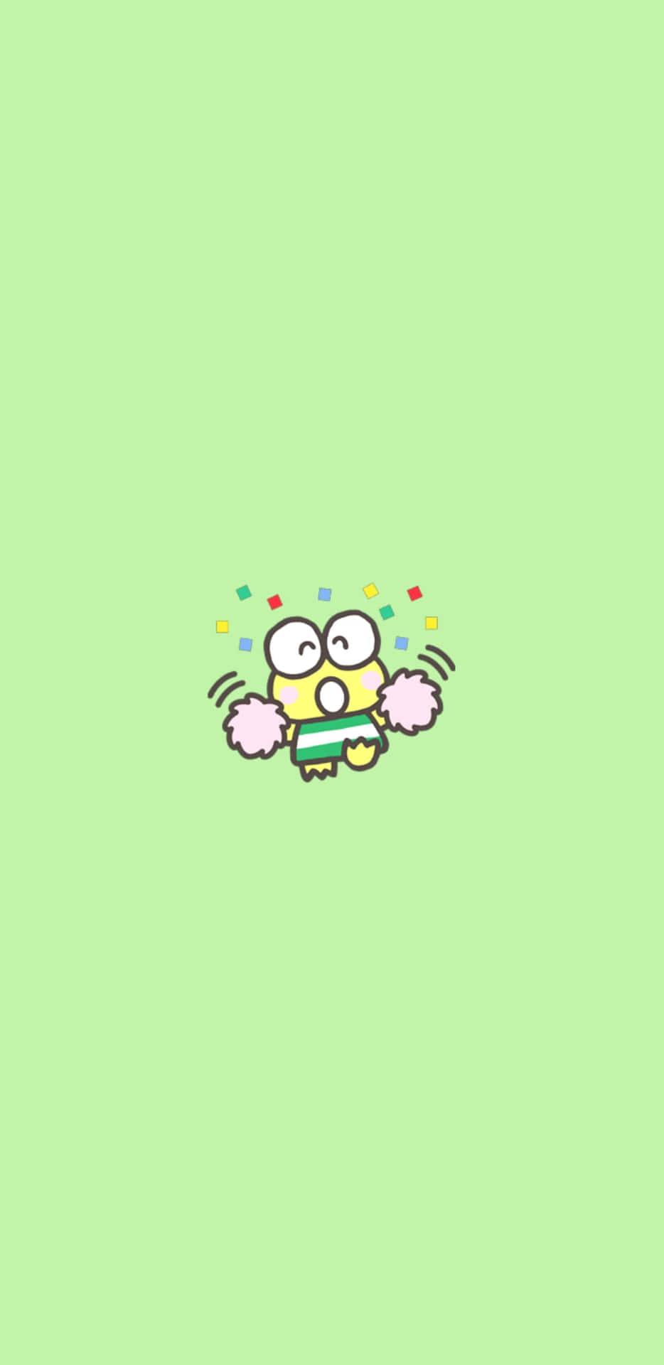 'cuteness Overload: Look How Adorable This Green Kawaii Is!' Background