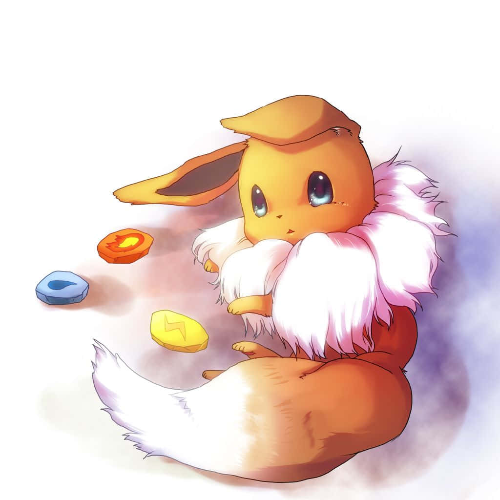 Cuteness Overload! This Adorable Eevee Smiles At Us Like We’re Old Friends. Background