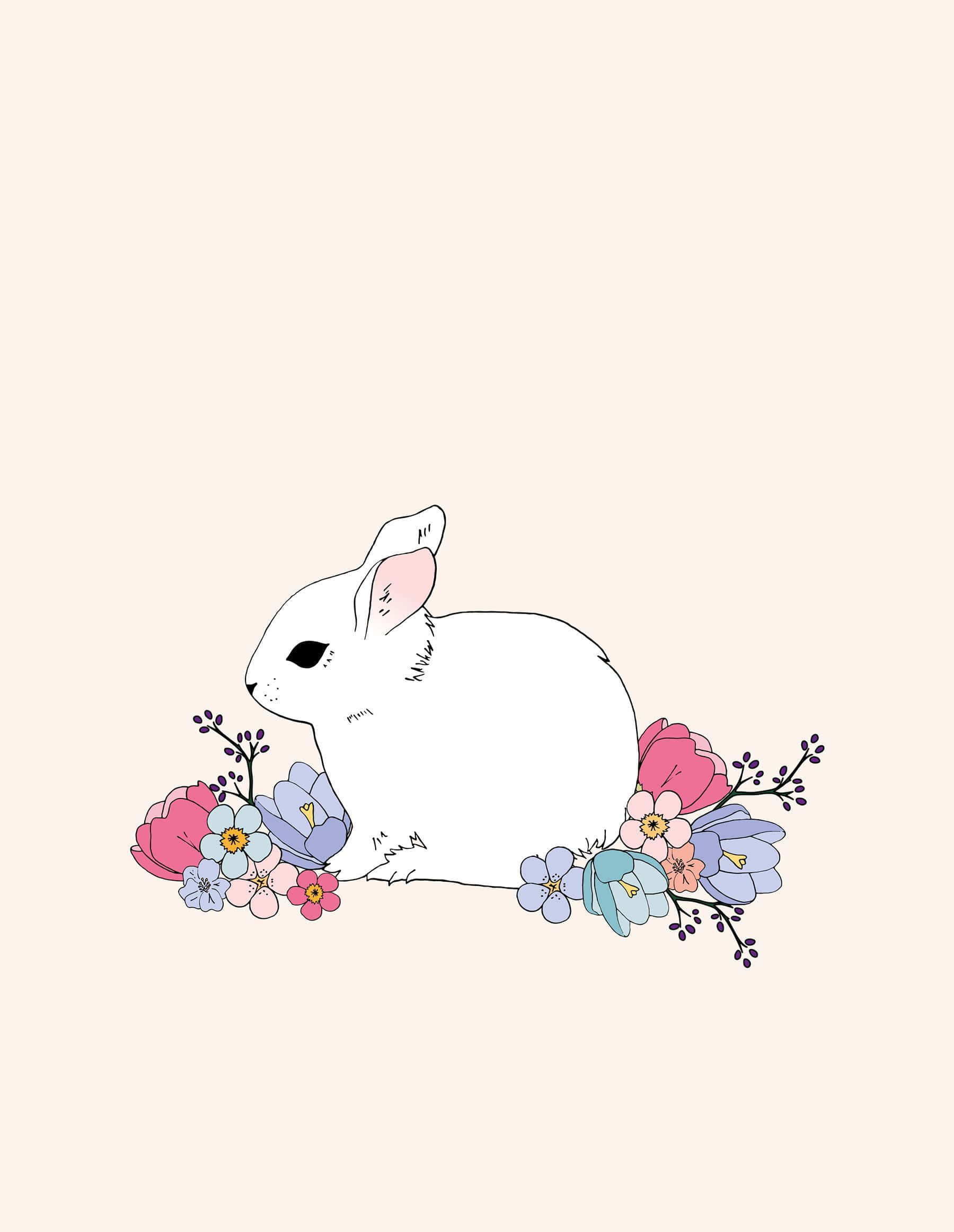 Cutest Kawaii Bunny Ever Background