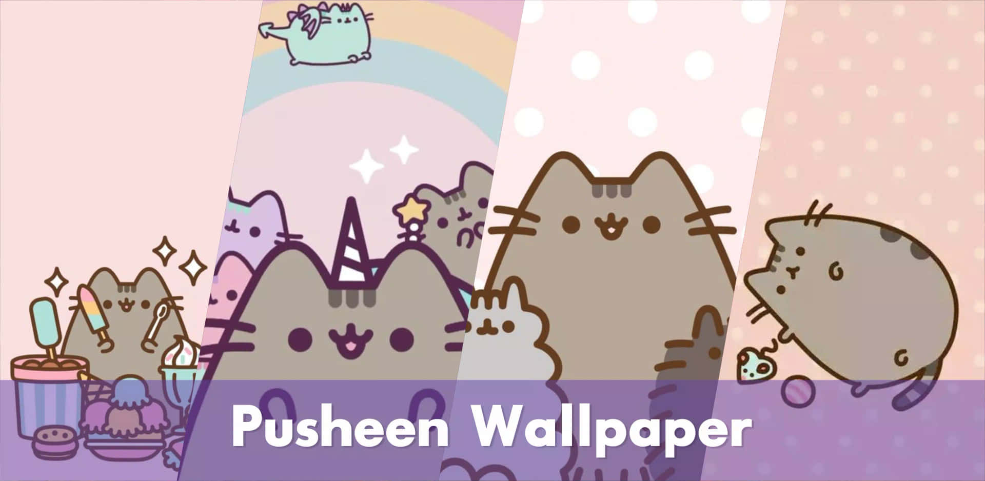 Cutest Pusheen Kawaii Character Background