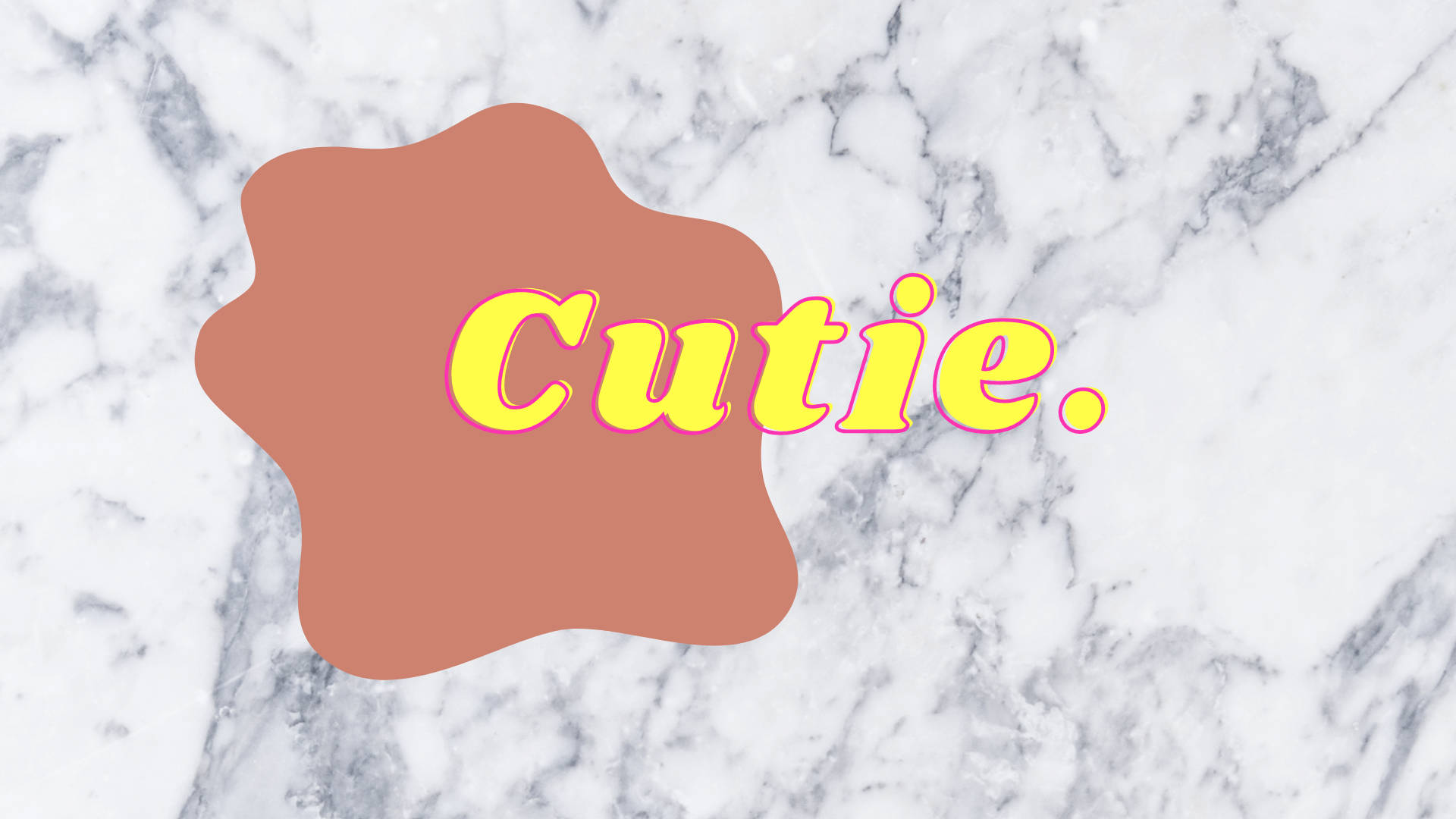 Cutie On White Marble Background