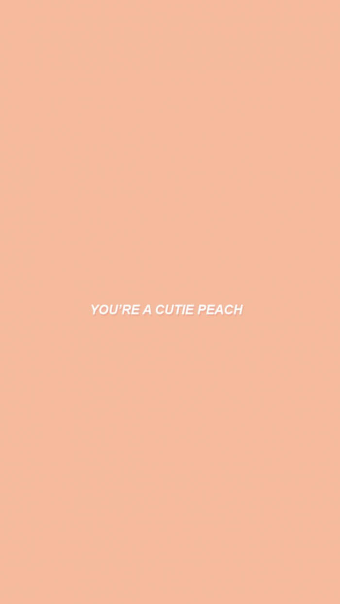 Cutie Peach Color Aesthetic Phone Background