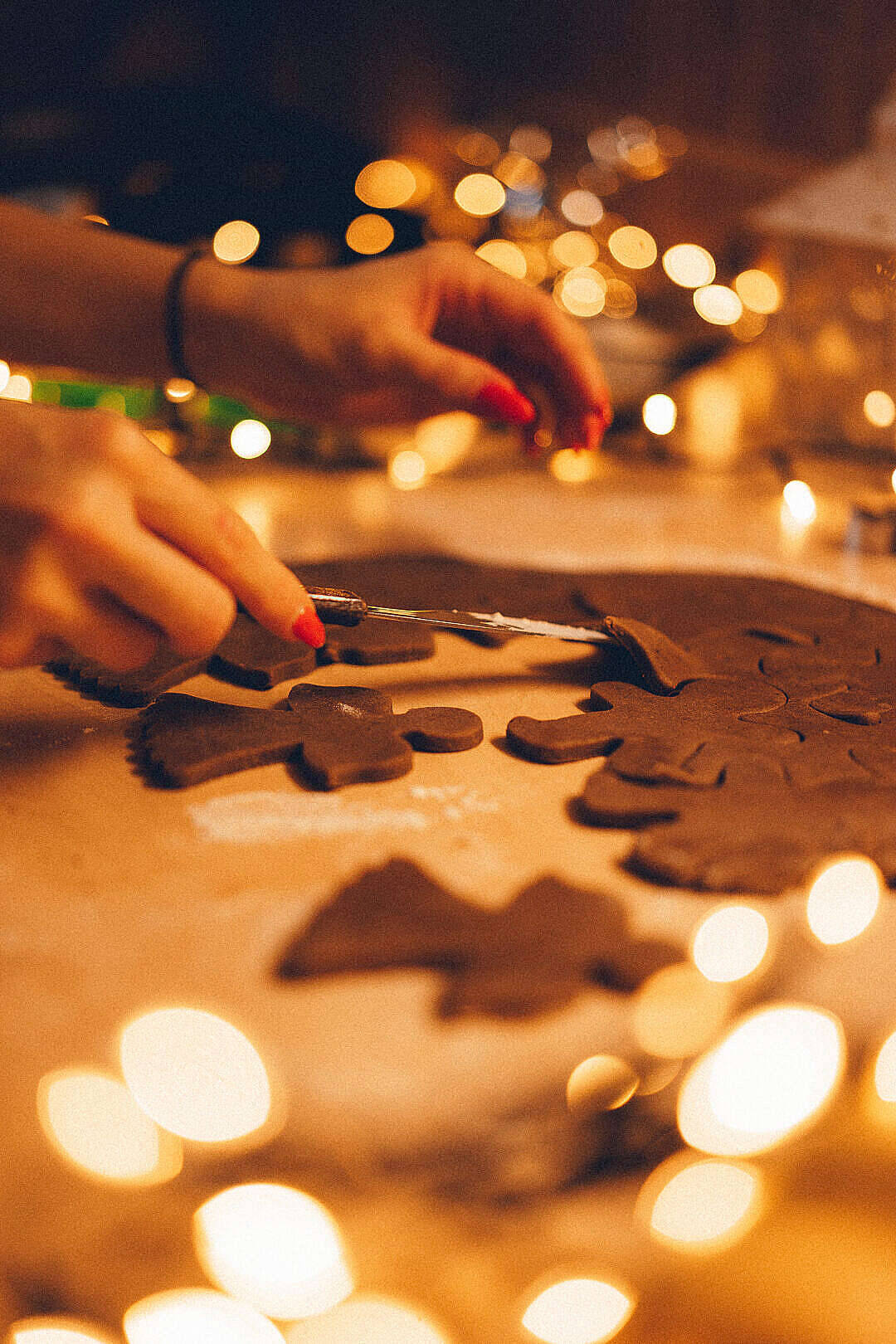 Cutting A Cookie Background