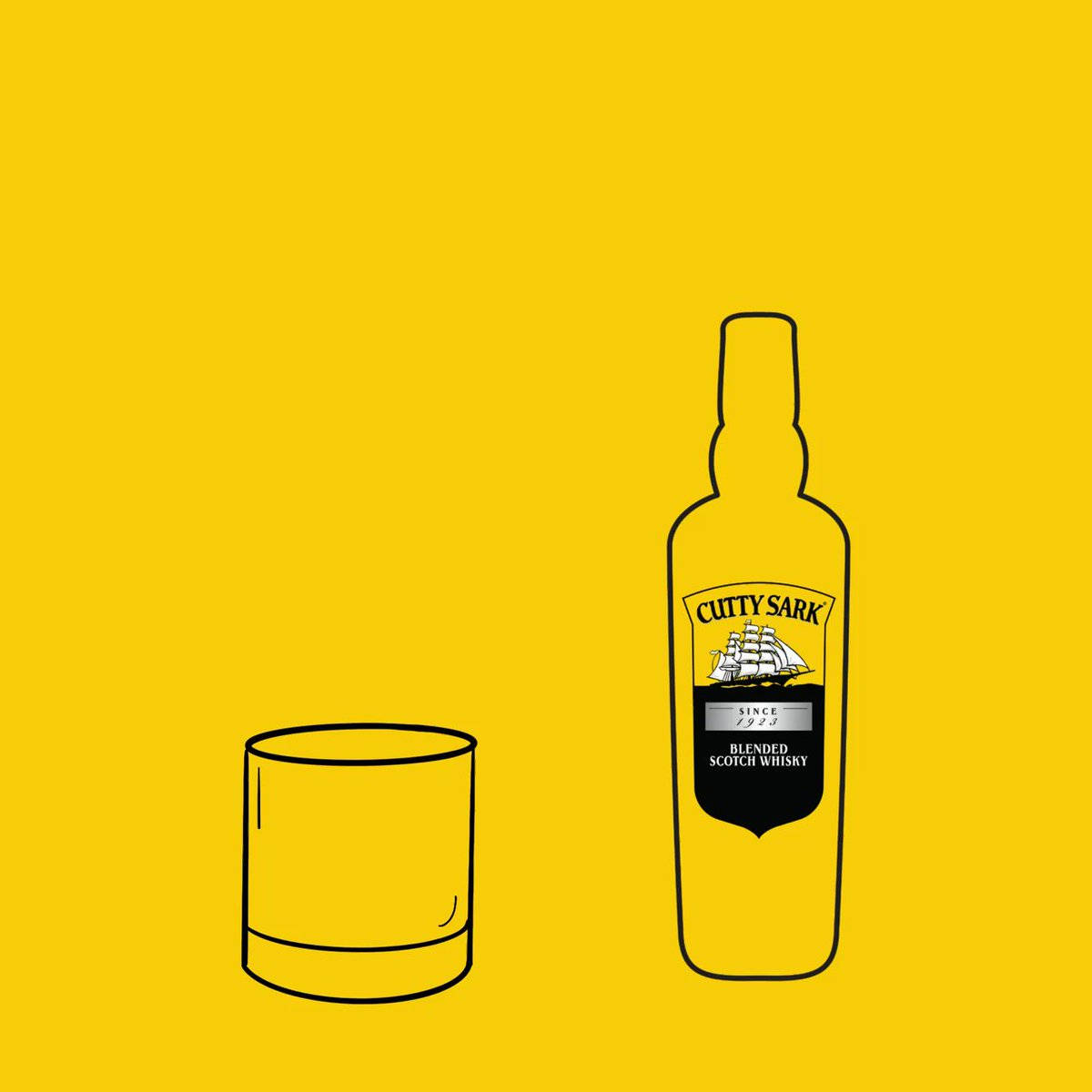 Cutty Sark Drink Yellow Digital Art Background