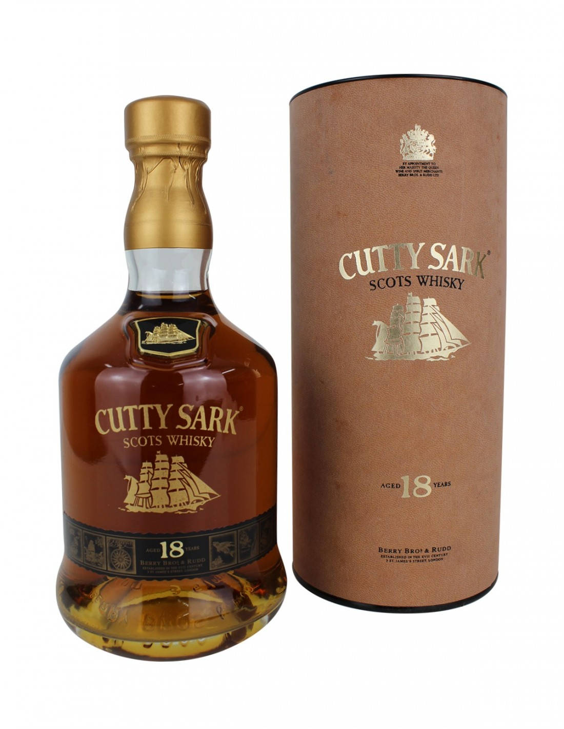 Cutty Sark Whisky And Cylinder Box Background