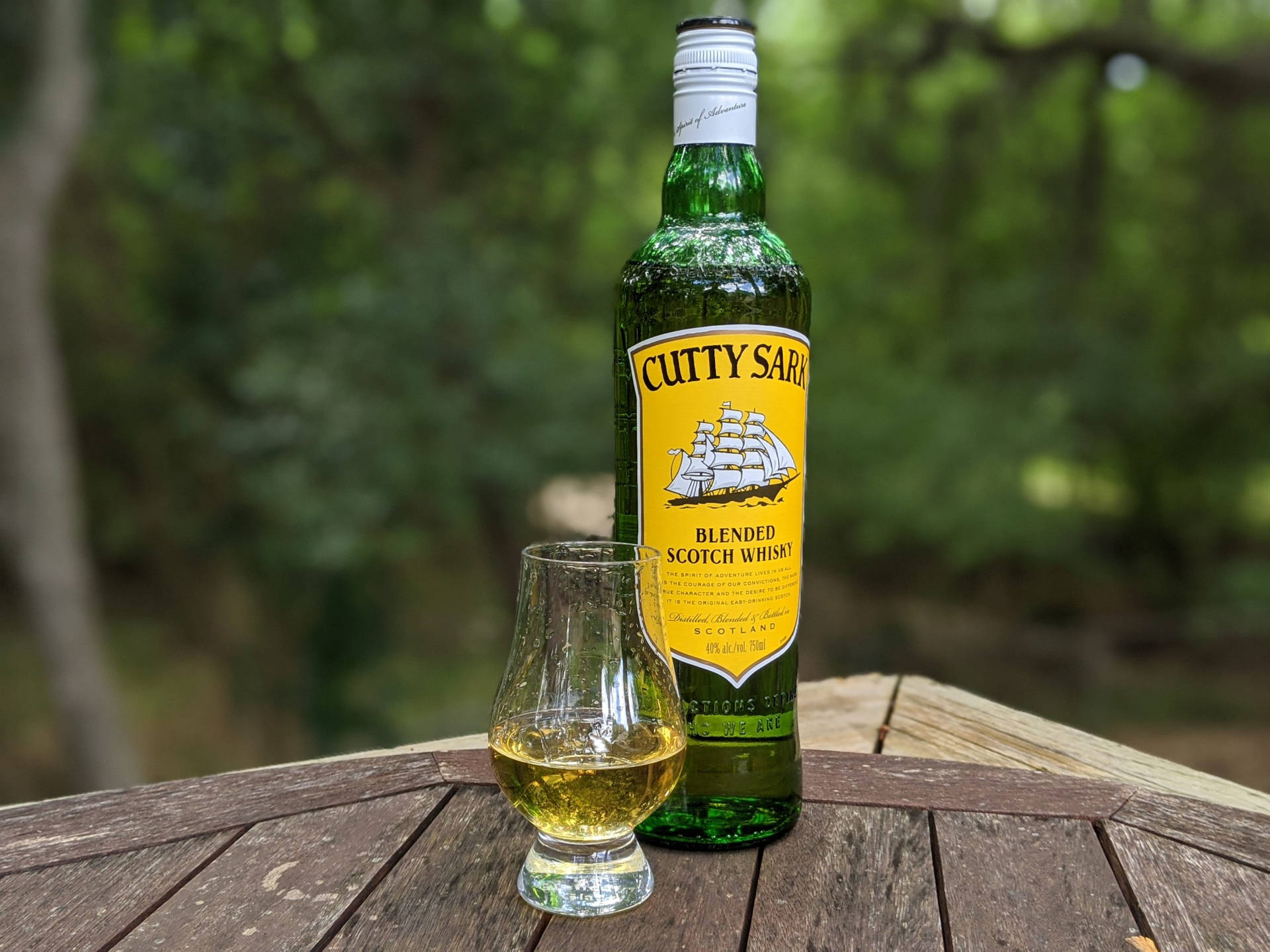 Cutty Sark Whisky Bottle Outdoor Drink