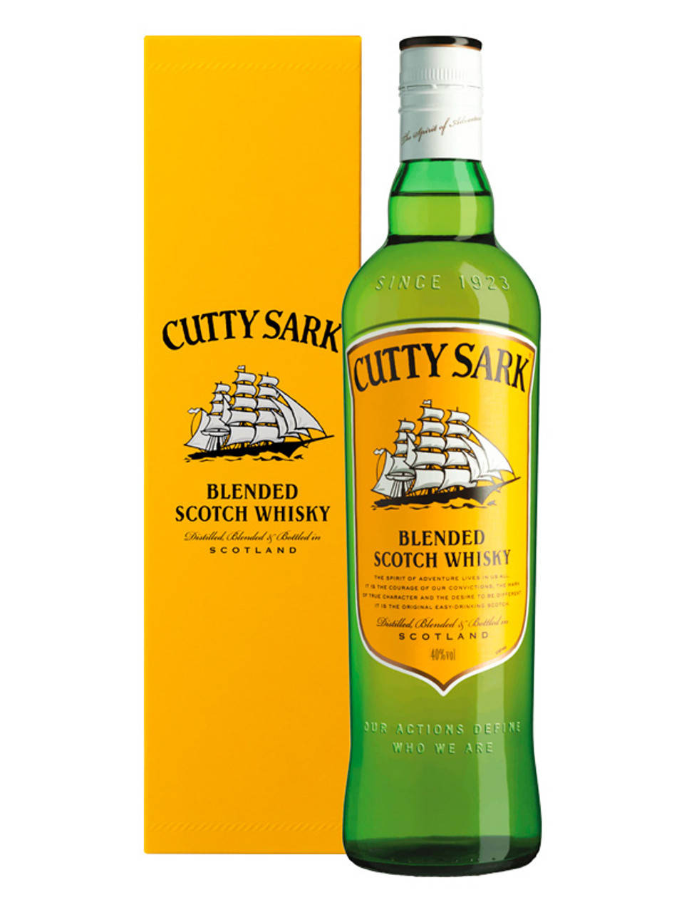 Cutty Sark Yellow Packaging Box Background