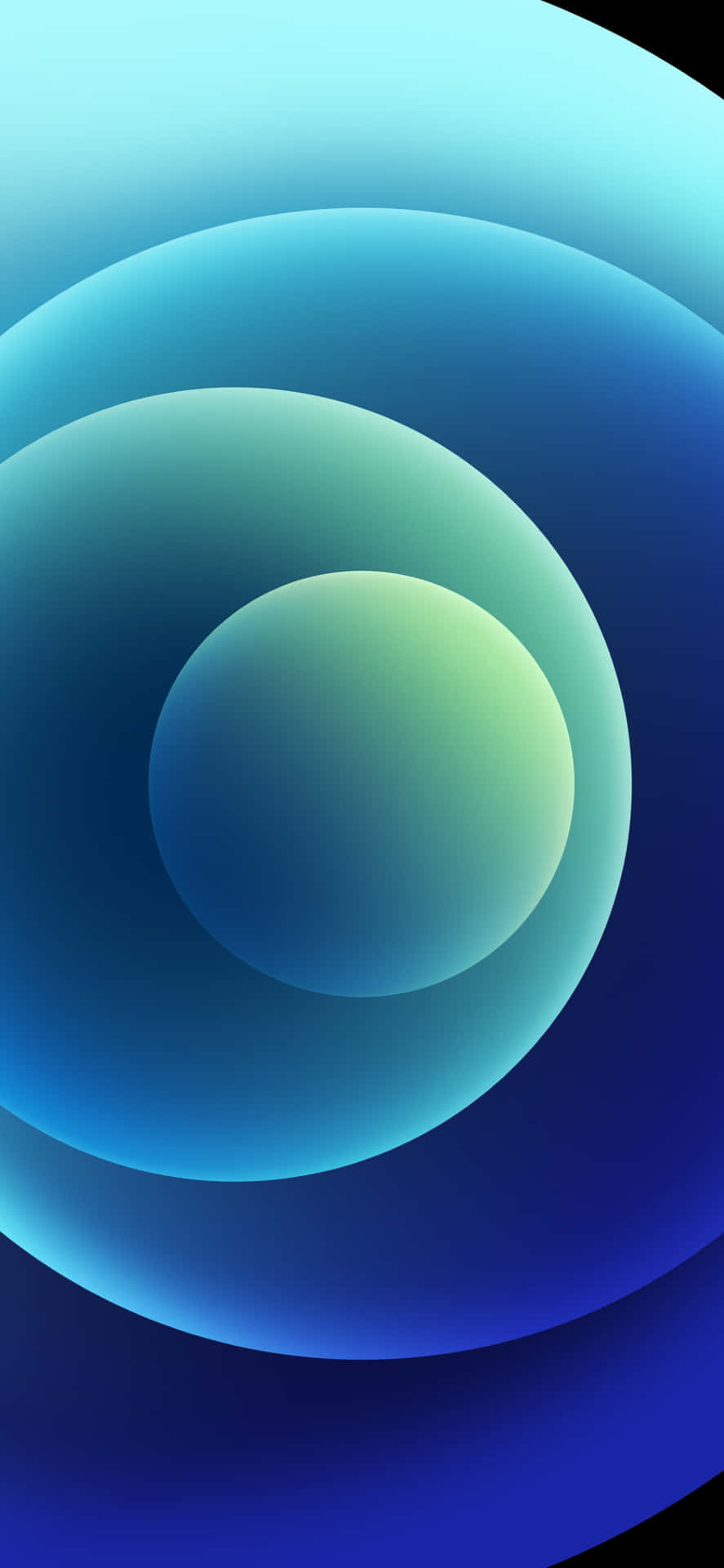 Cyan And Blue Circles Standard Phone Background