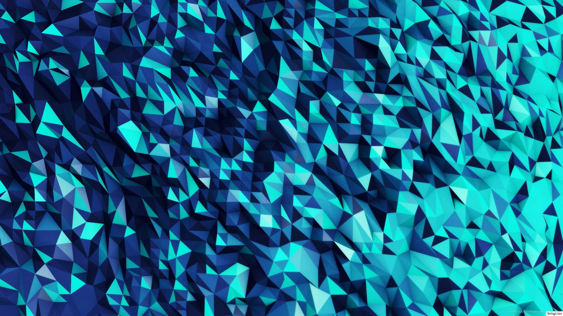 Cyan Blue Polygon Art Background