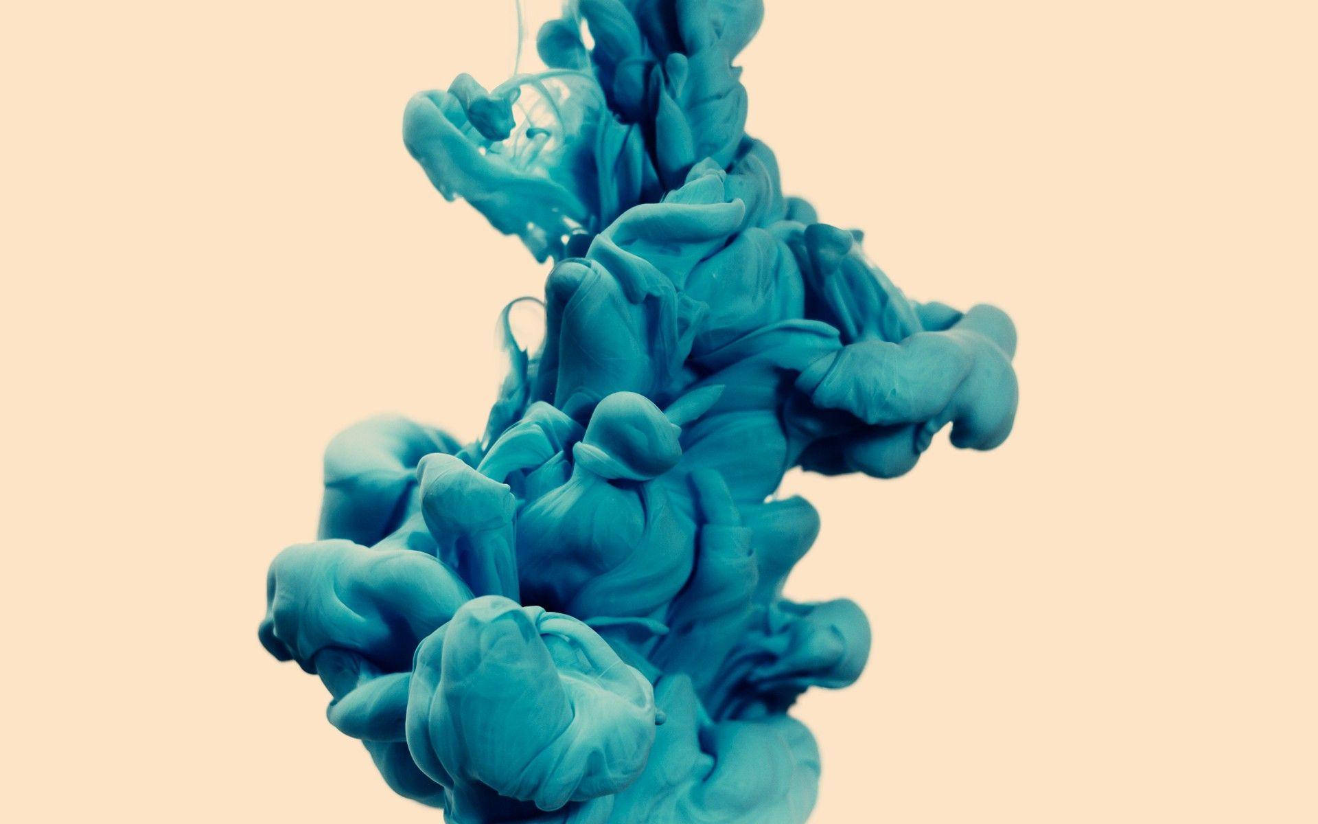 Cyan Liquid Smoke Dye Background