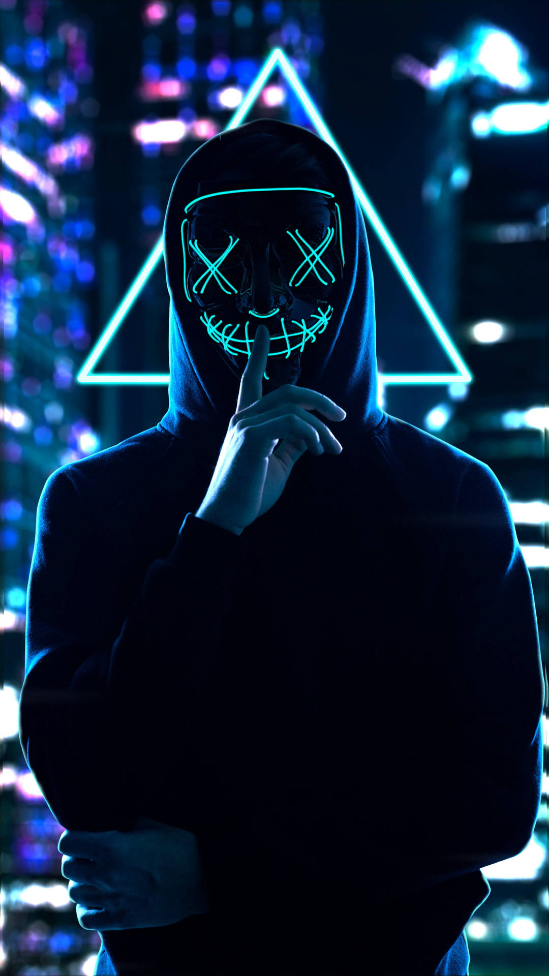 Cyan Triangle Purge Mask