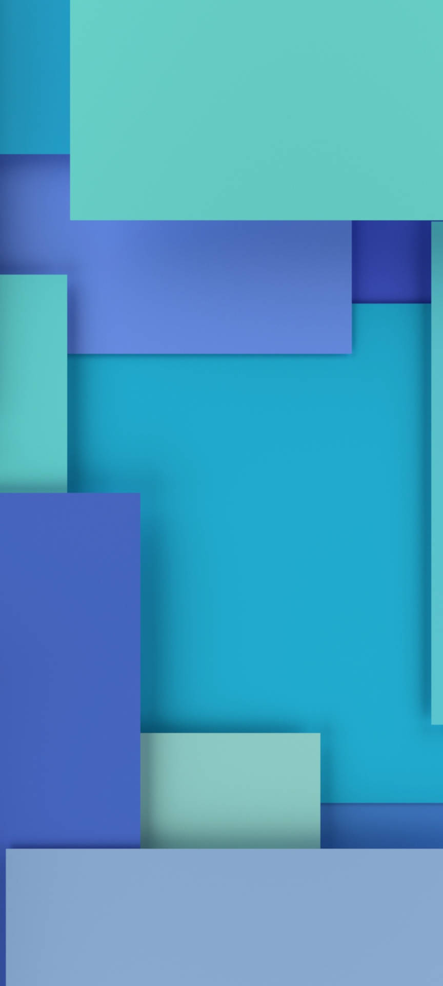Cyan Turquoise Indigo Squares Background