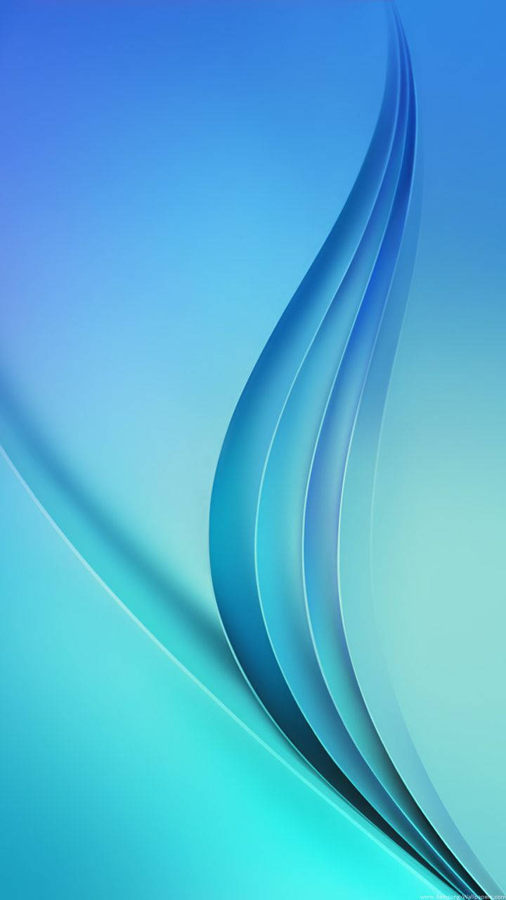 Cyan Wave Abstract Samsung Background