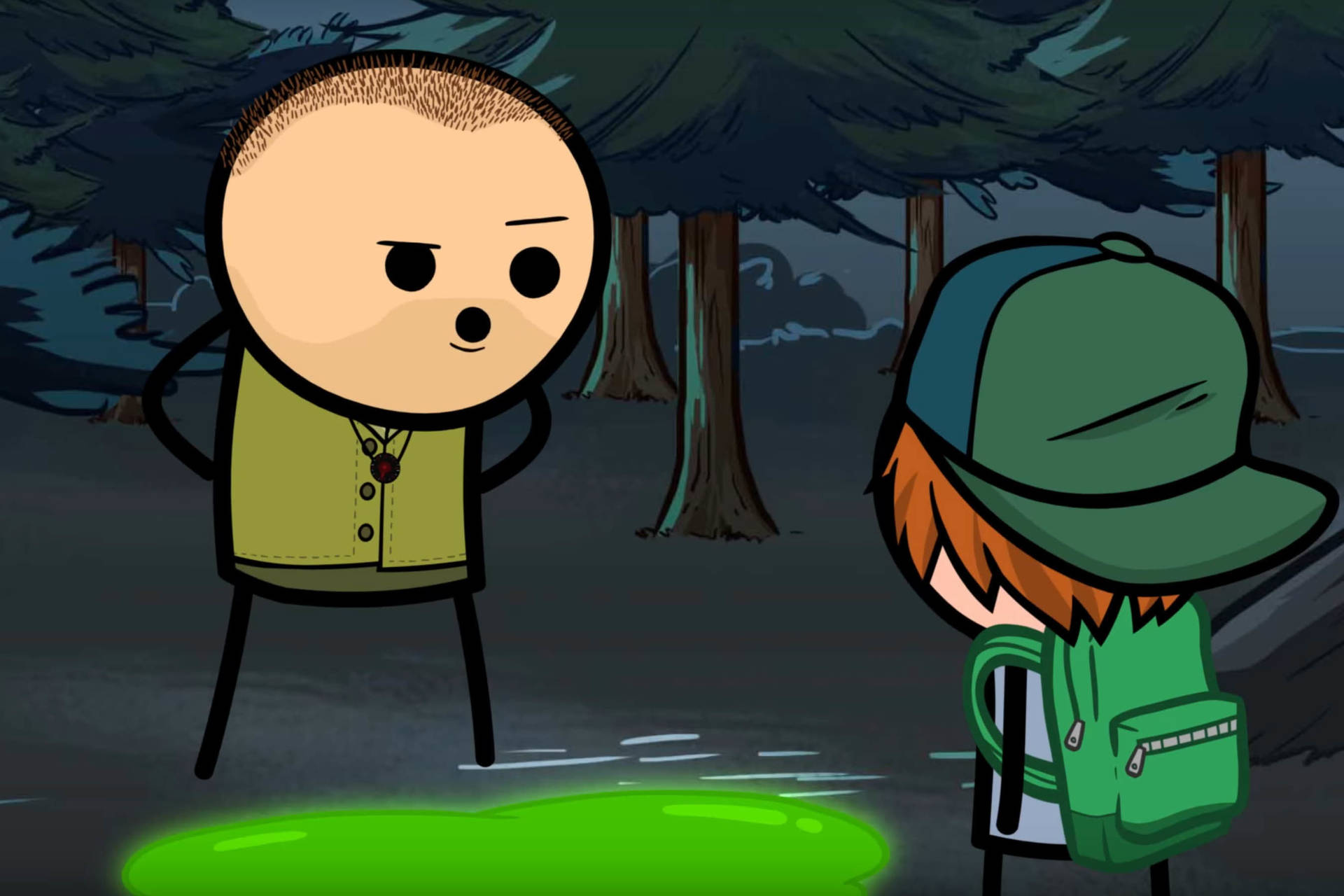 Cyanide And Happiness Forest Drill Background