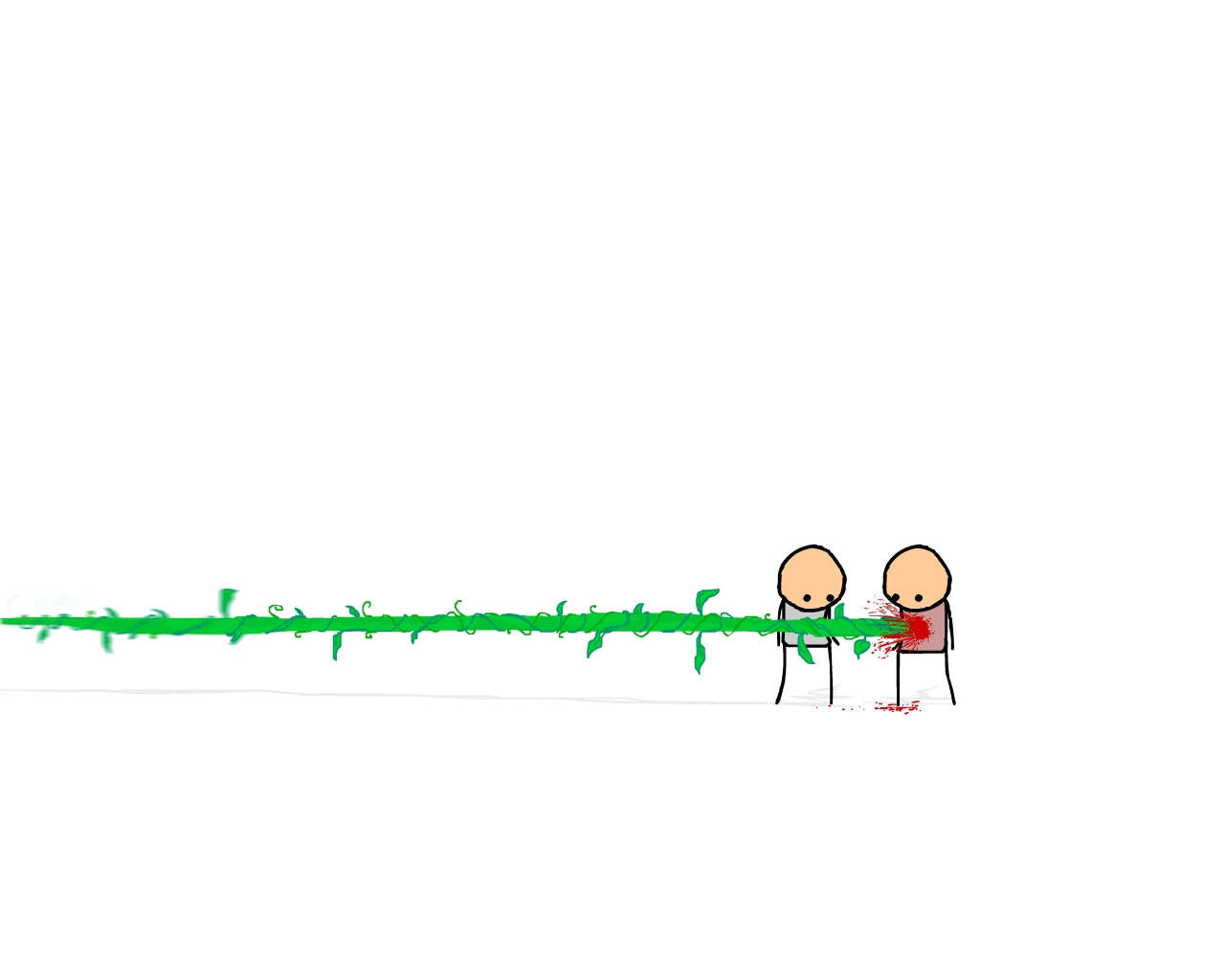 Cyanide And Happiness Plant Blood Background