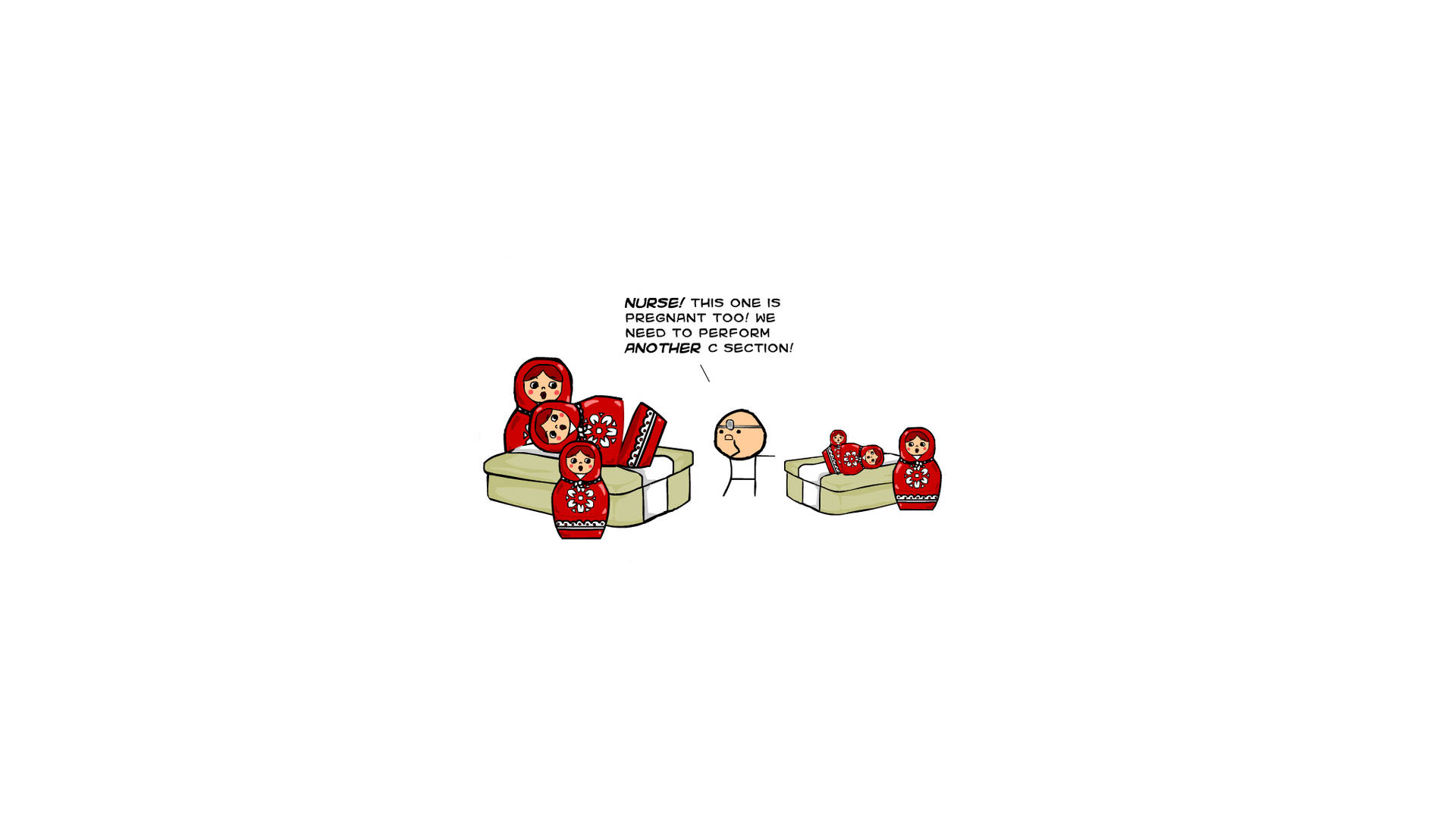 Cyanide And Happiness Russian Dolls Background