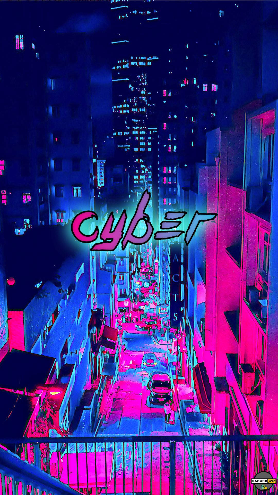 Cyber City Street Background