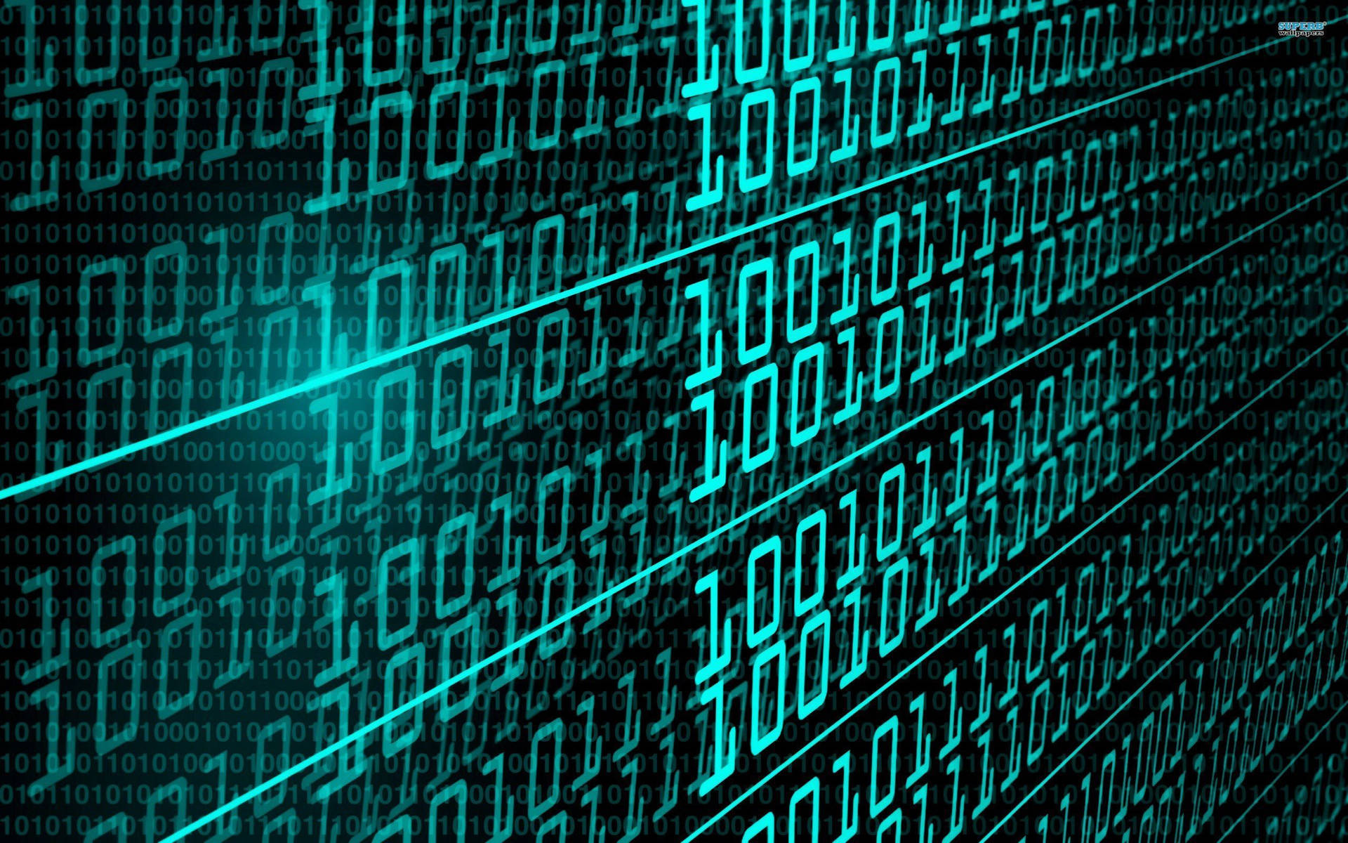 Cyber Codes Binary Background