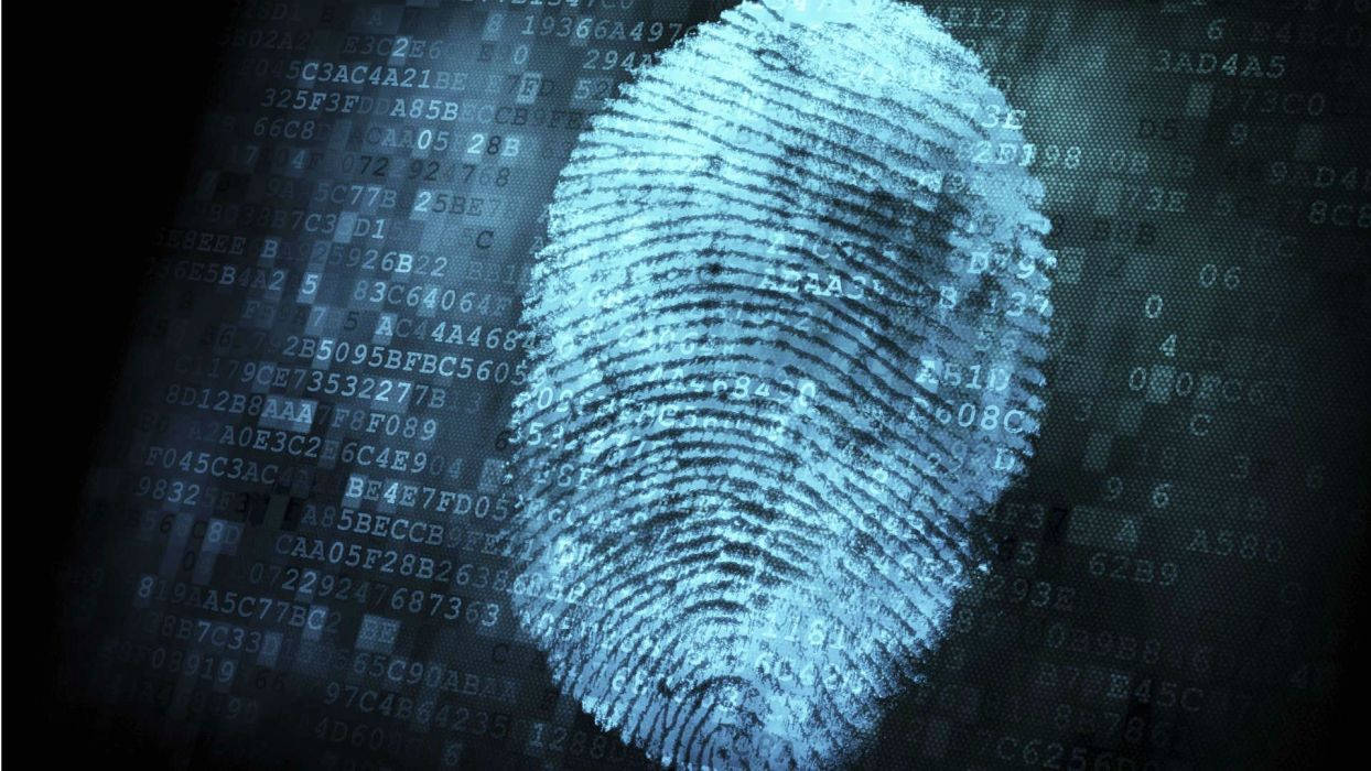 Cyber Digital Fingerprint Background