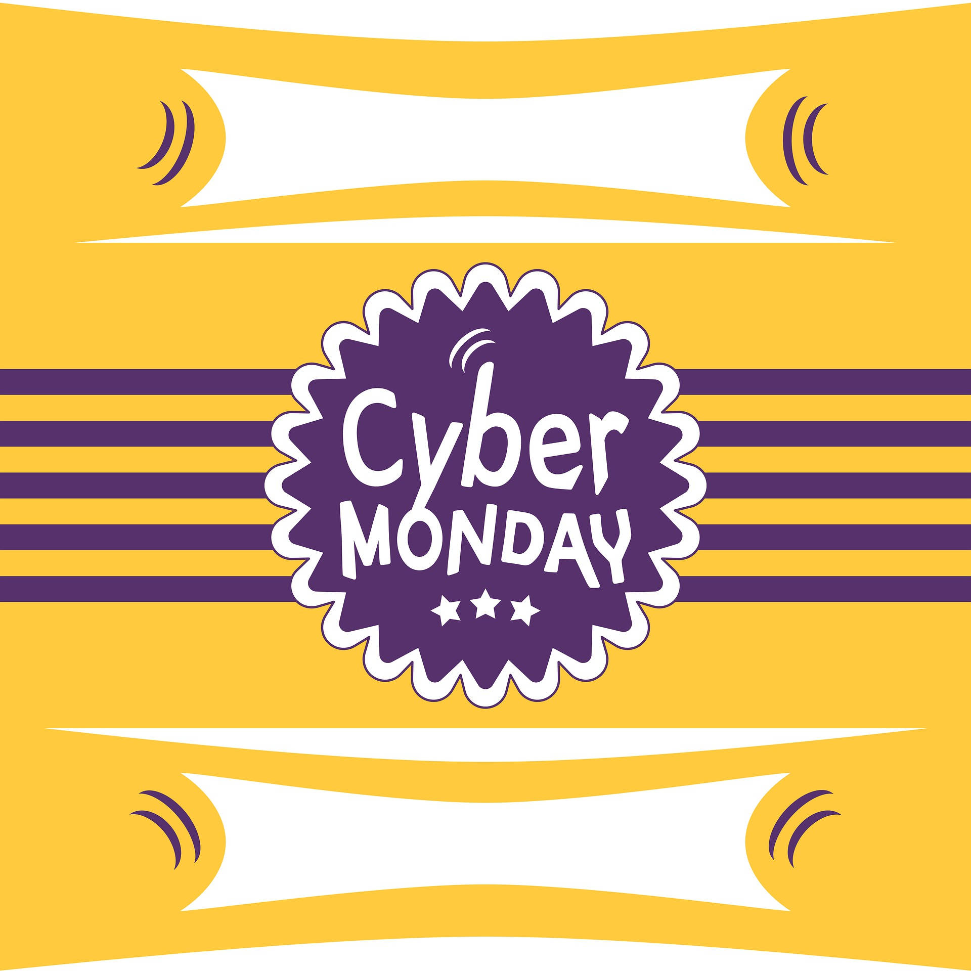 Cyber Monday Colourful Shop Signage Background