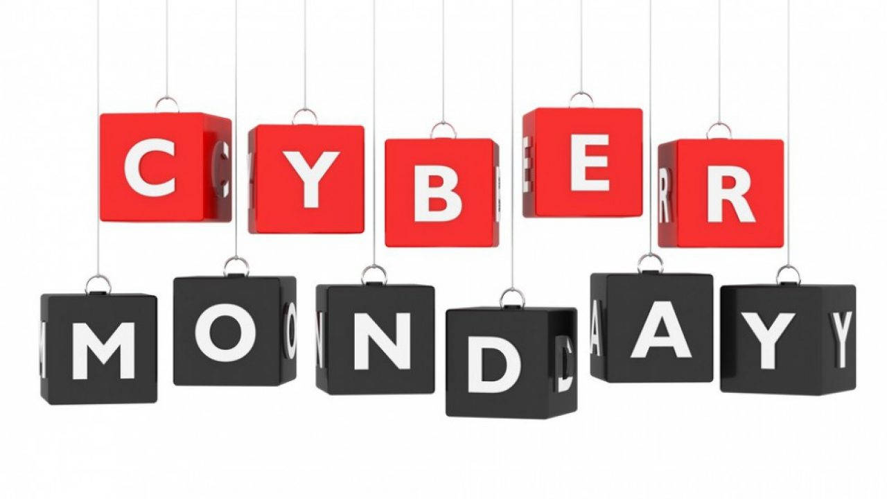 Cyber Monday Dangling Window Display Background