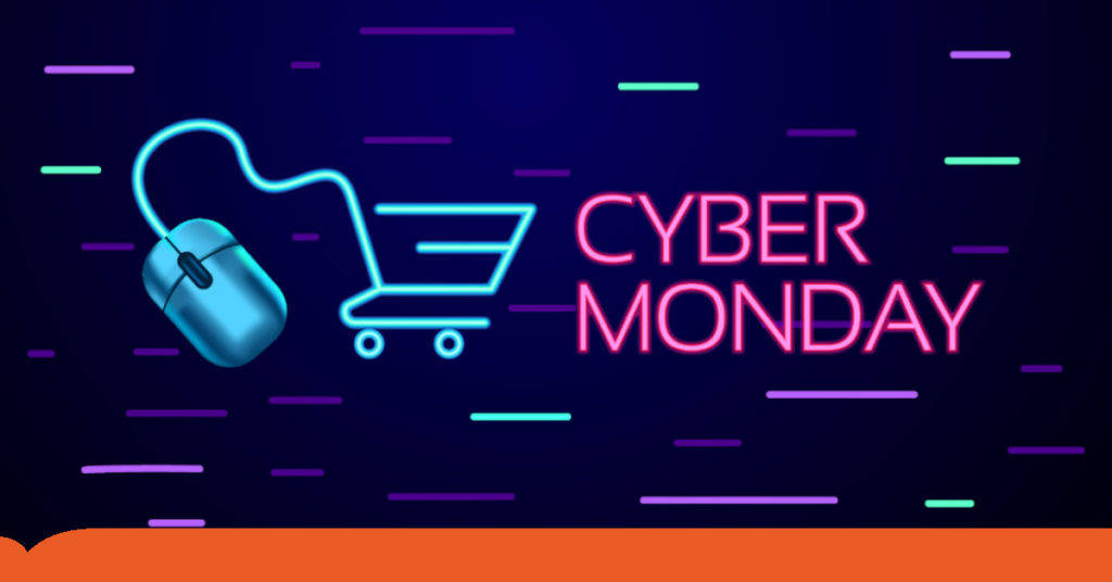 Cyber Monday Digital Shopping Cart Background