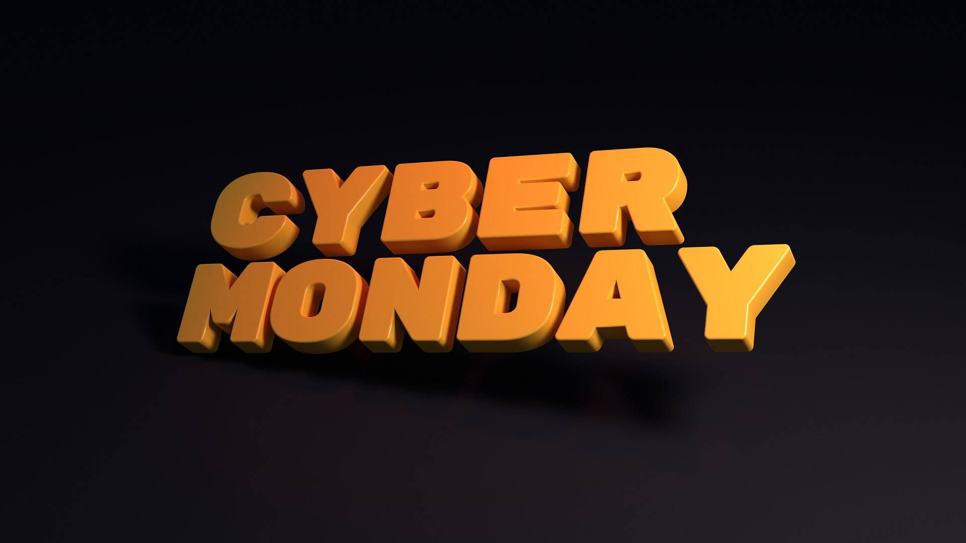 Cyber Monday Gold 3d Lettering