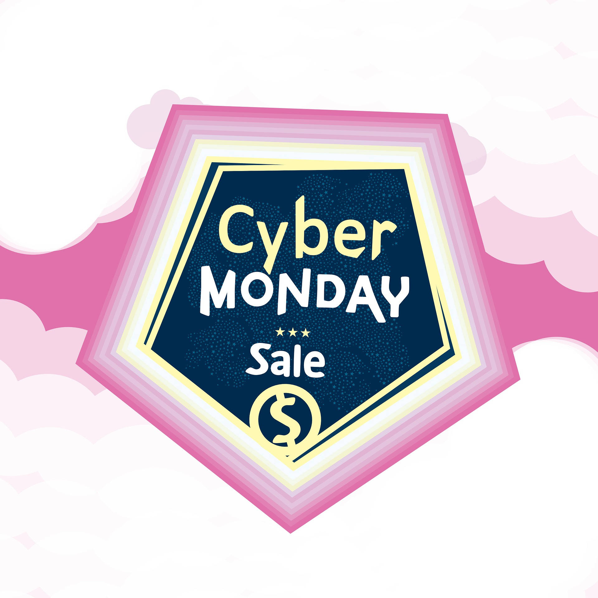Cyber Monday Pink Sale Signage Background