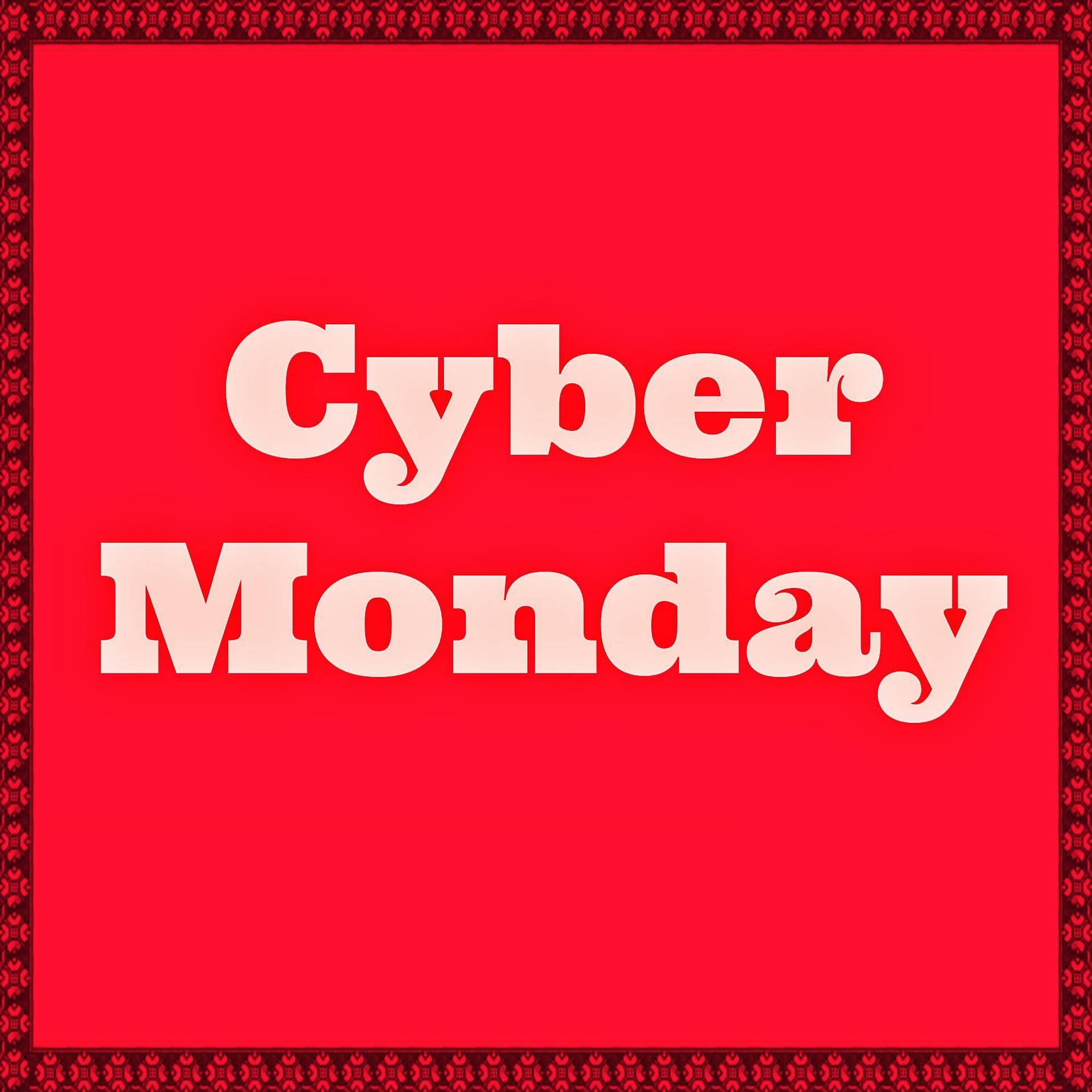 Cyber Monday Red Tag Signage Background