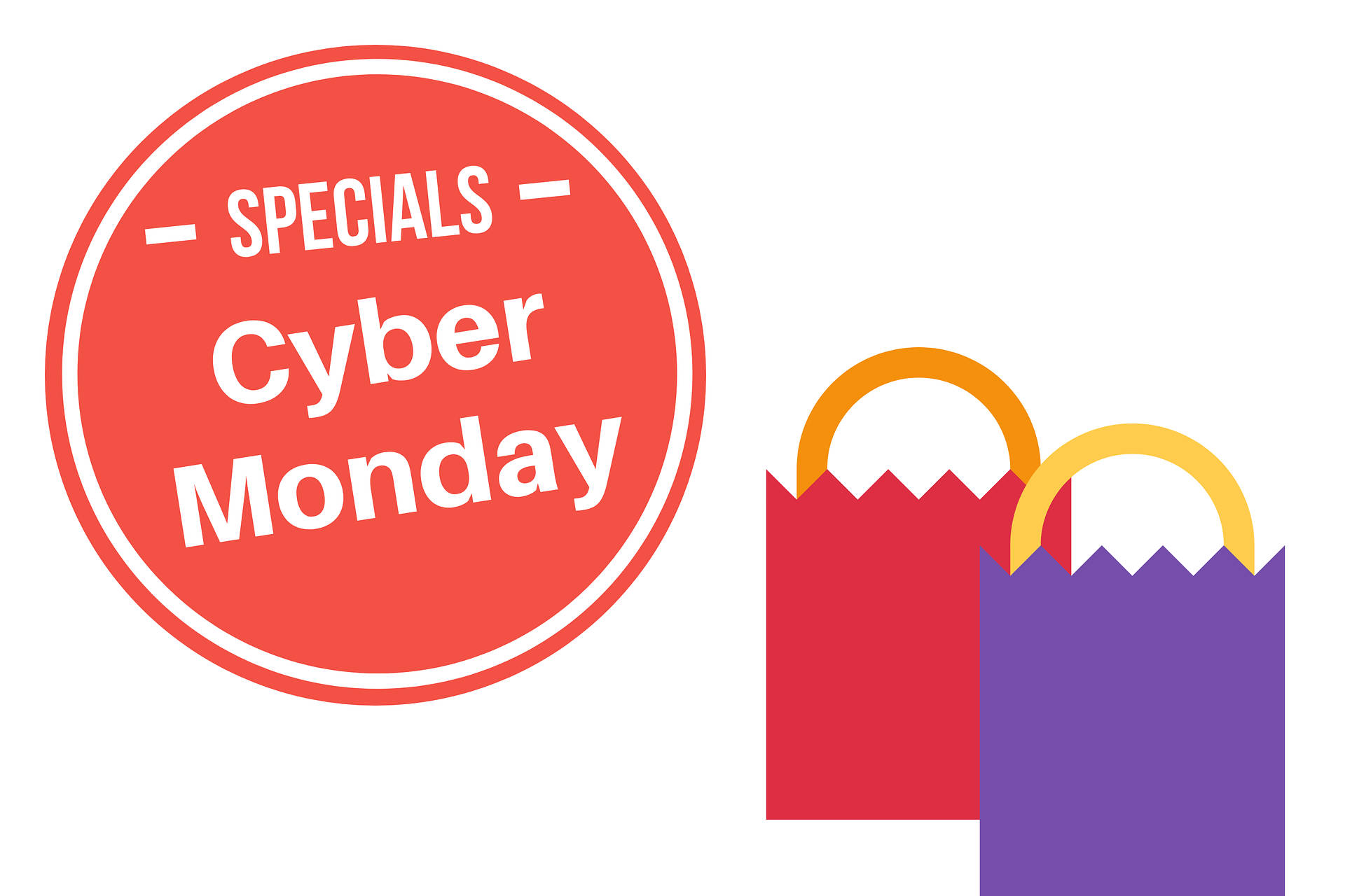 Cyber Monday Specials Red Tag Background