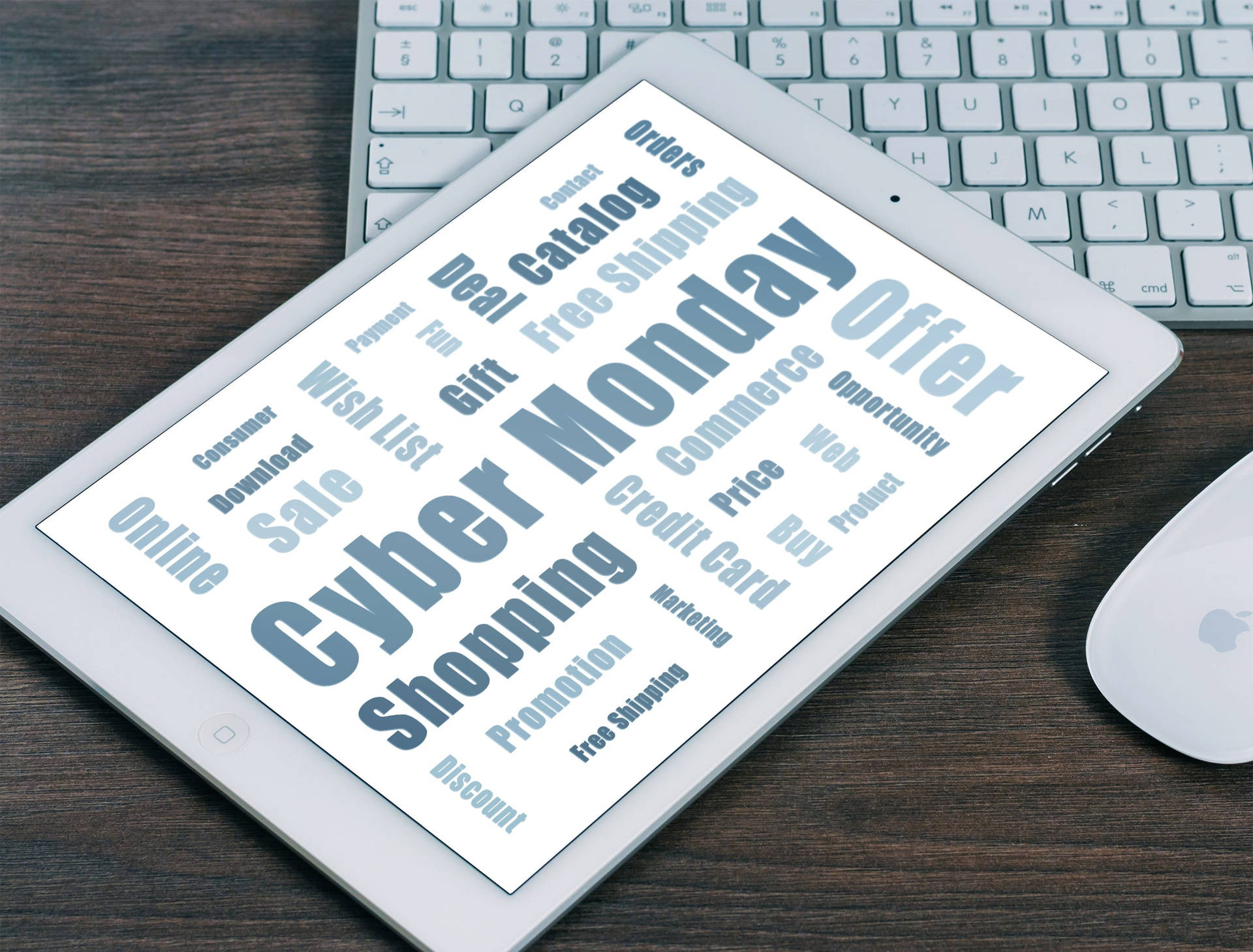 Cyber Monday Tablet Gadget Background