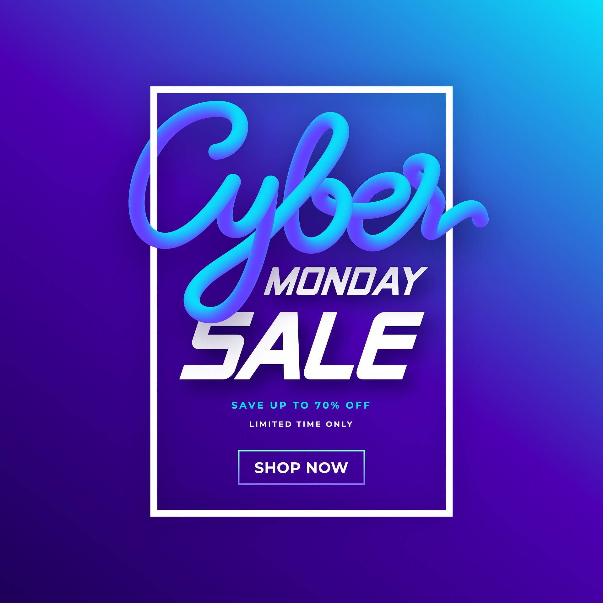 Cyber Monday Two Tone Sale Banner Background