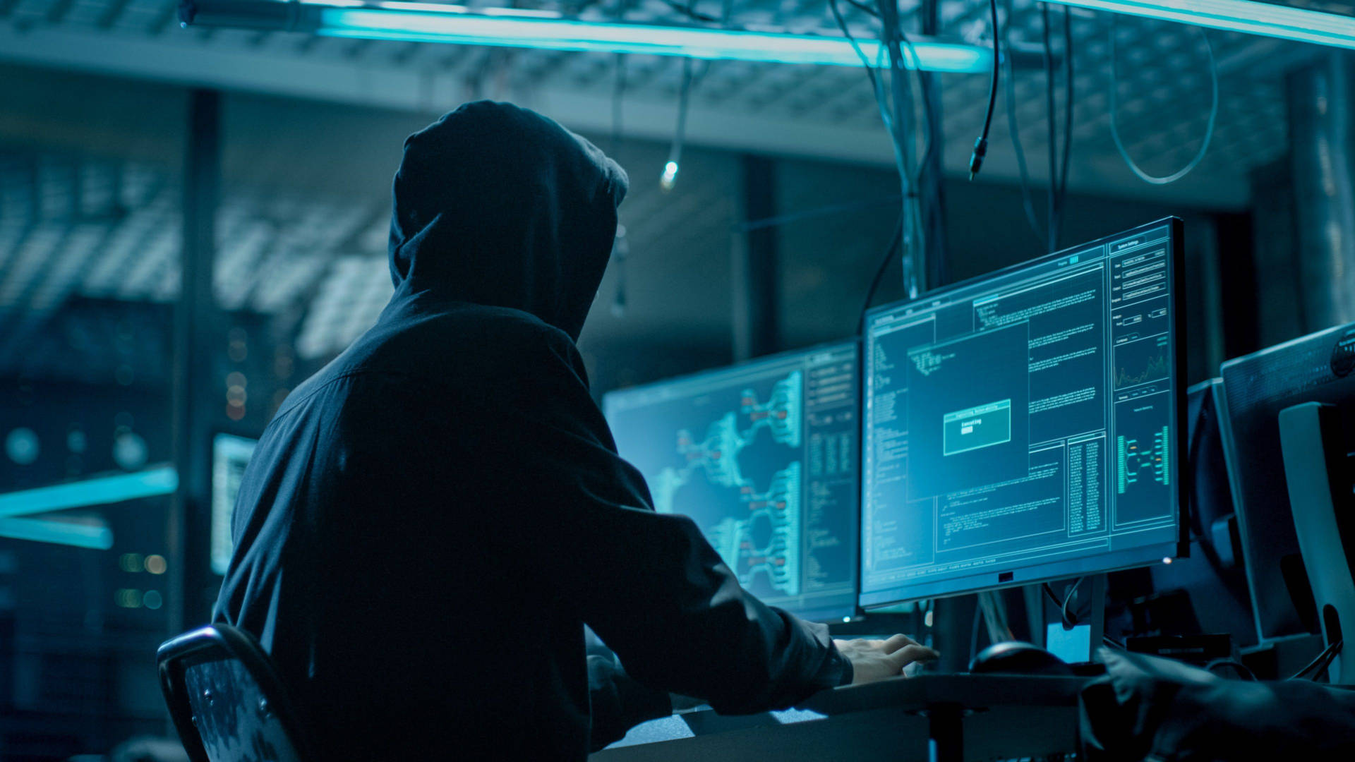 Cyber System Hacker Background