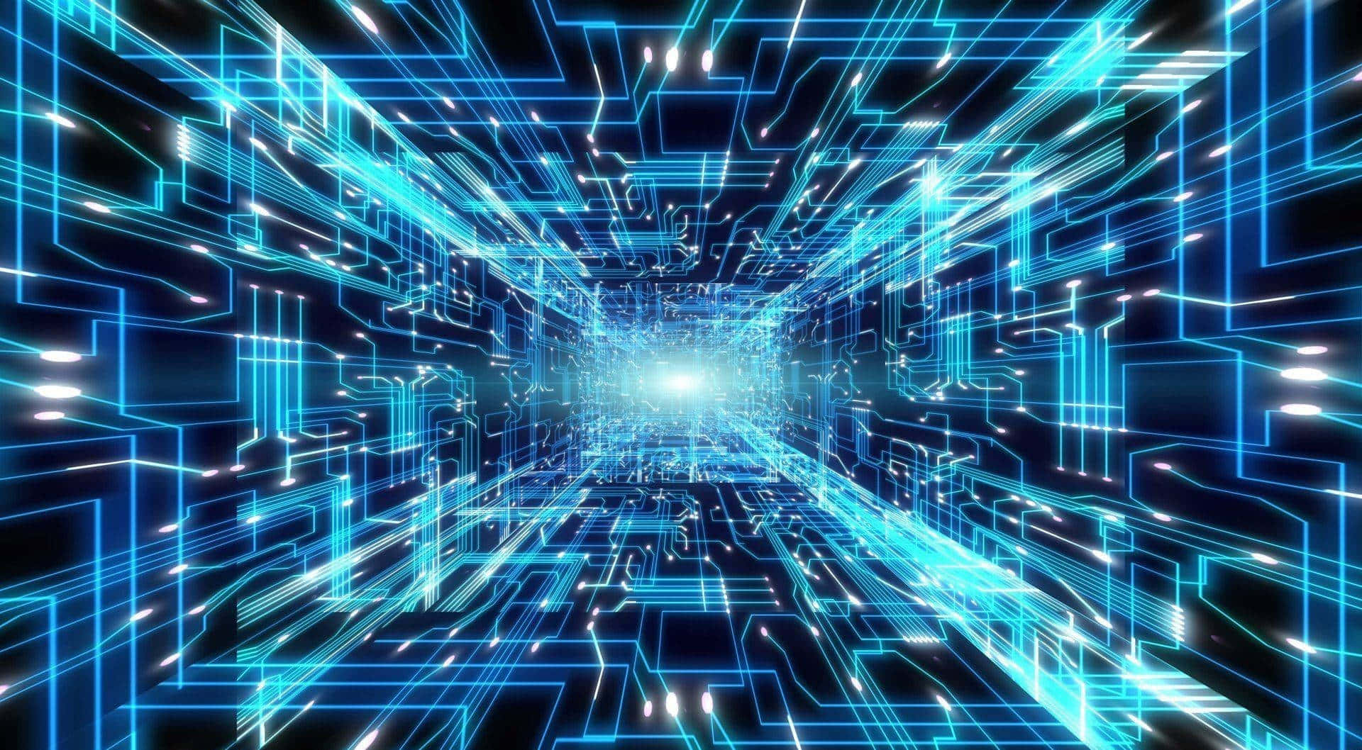 Cybernetic_ Data_ Tunnel_ Vision Background