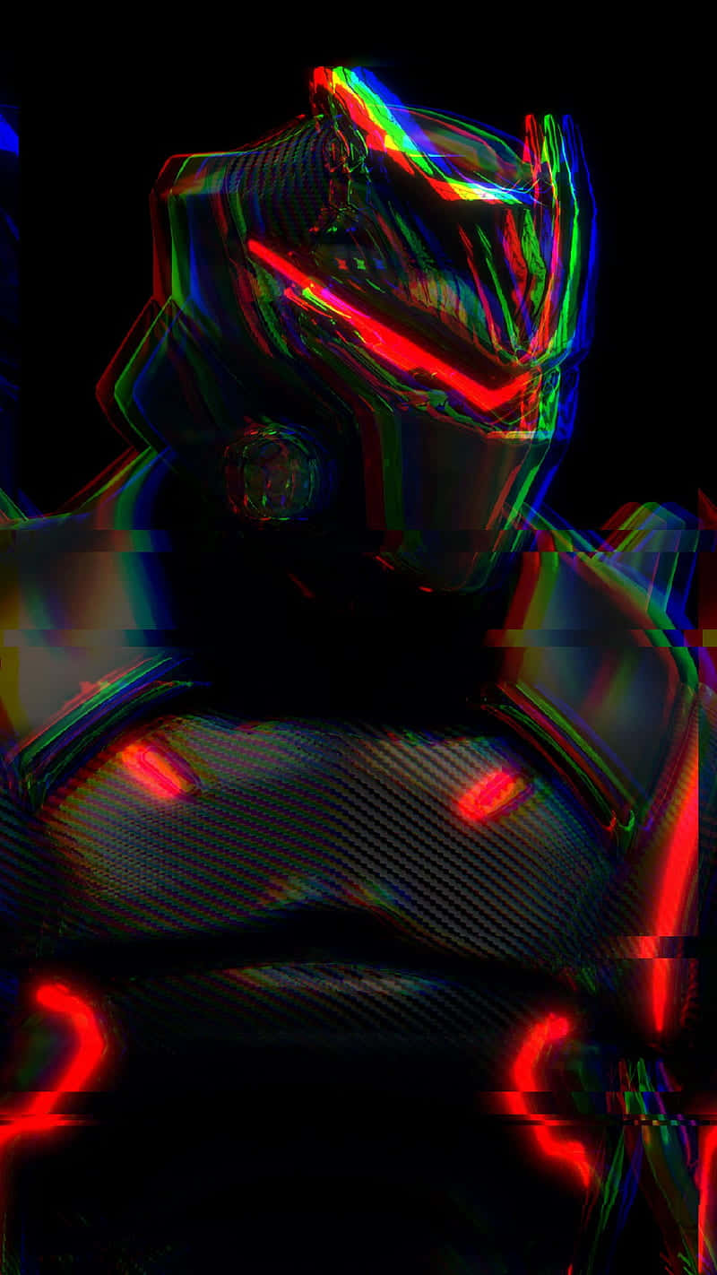 Cybernetic Glitch Art Background