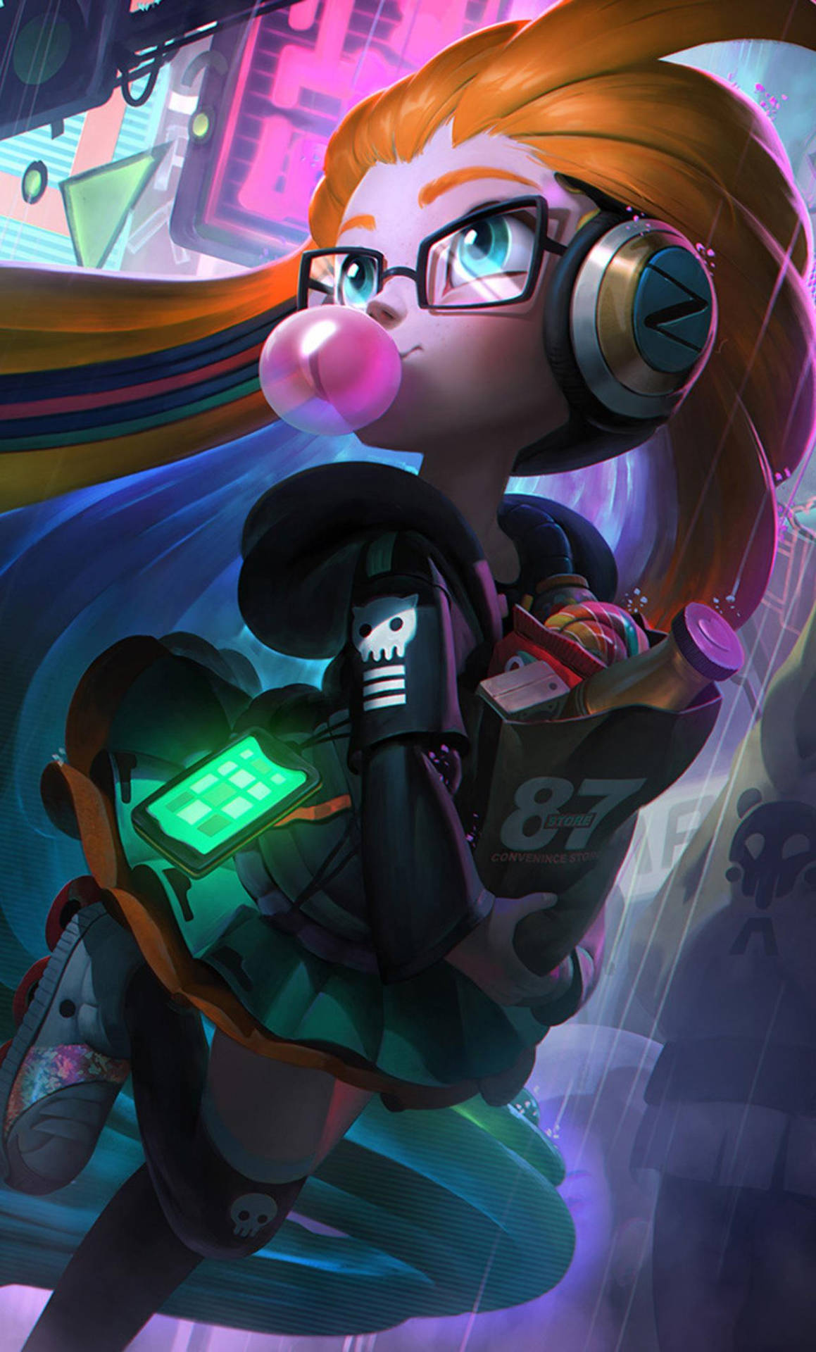 Cyberpop Zoe Lol Iphone Background