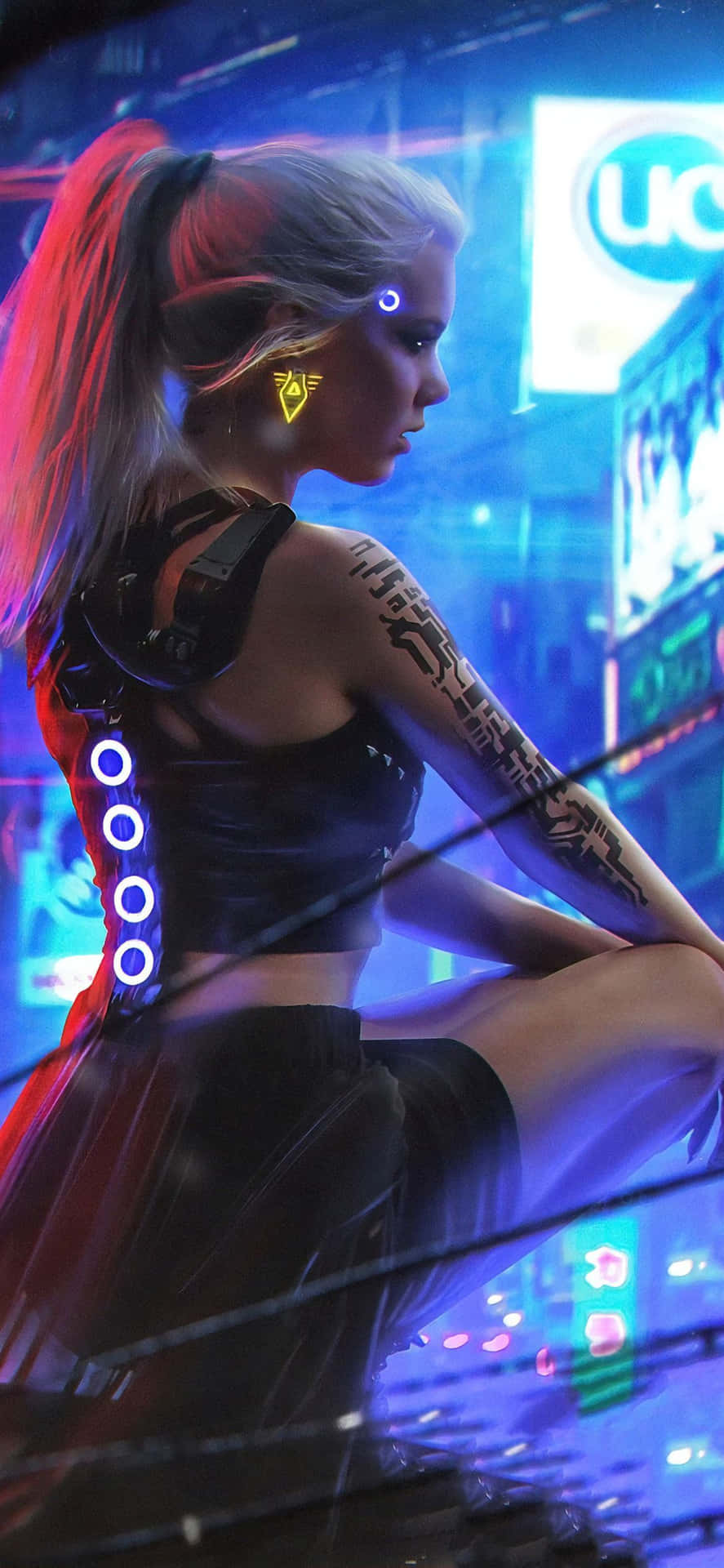 Cyberpunk 2077 Blonde For Girls Background