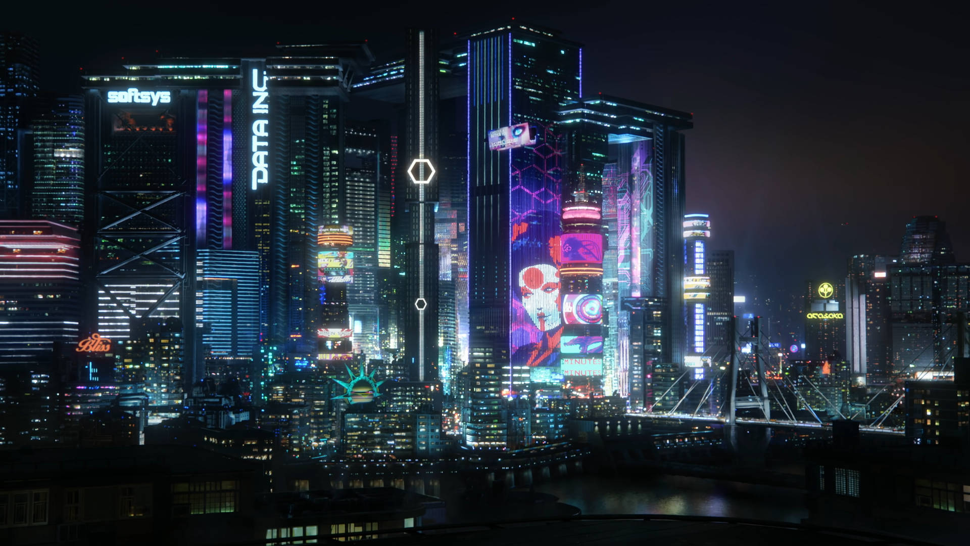 Cyberpunk 2077 Cool Night City Background