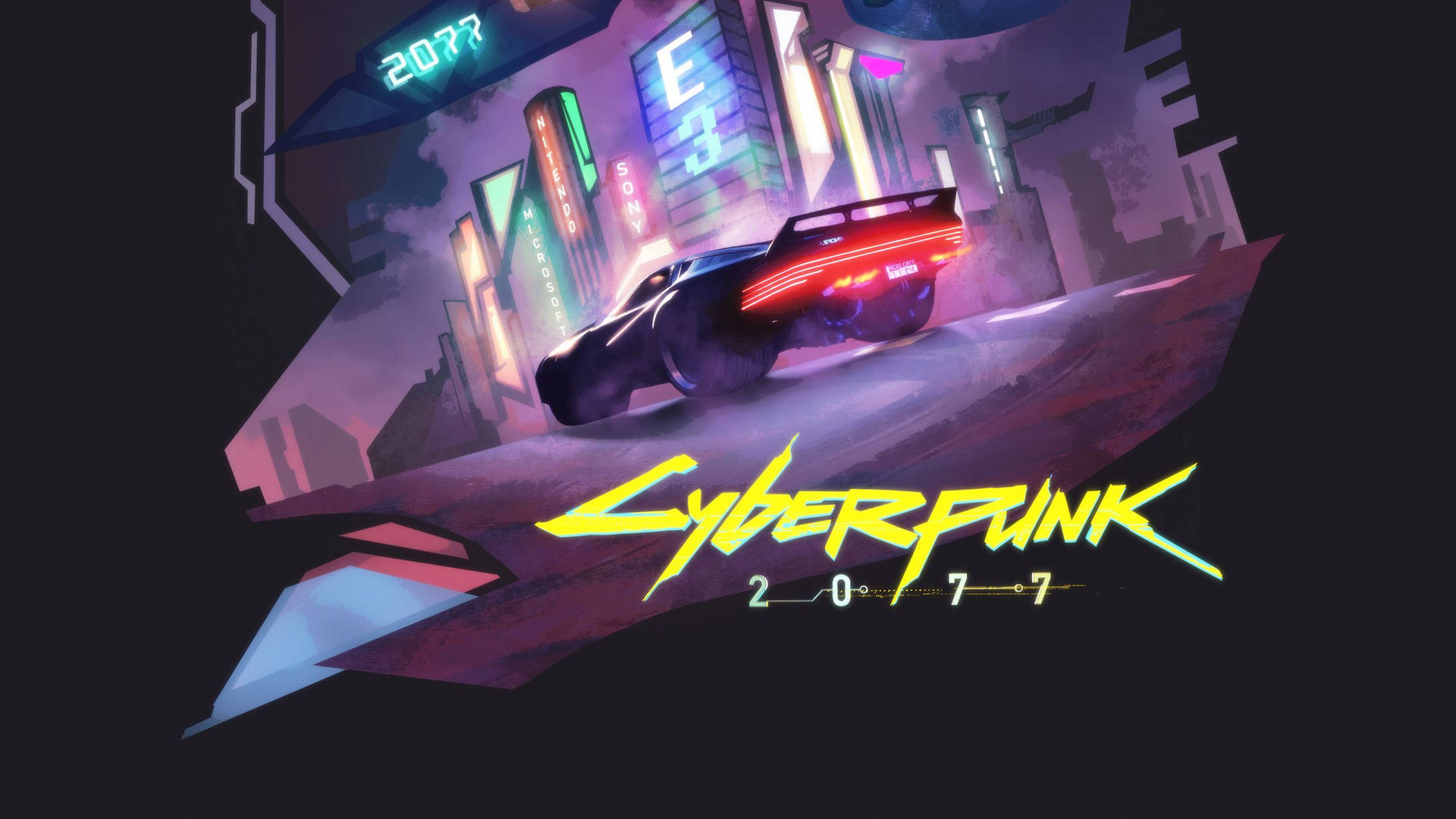 Cyberpunk 2077 Game Poster Background