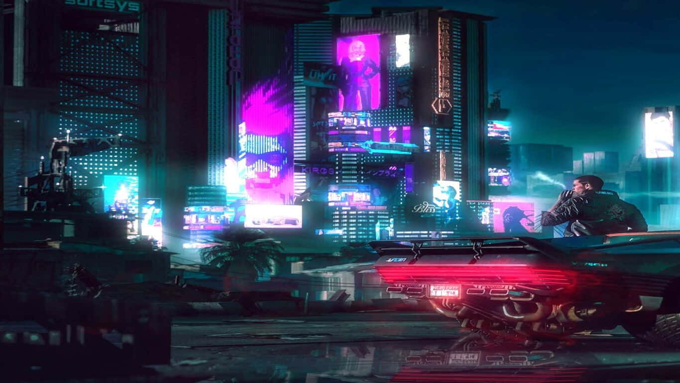 Cyberpunk 2077 Hd Buildings Background