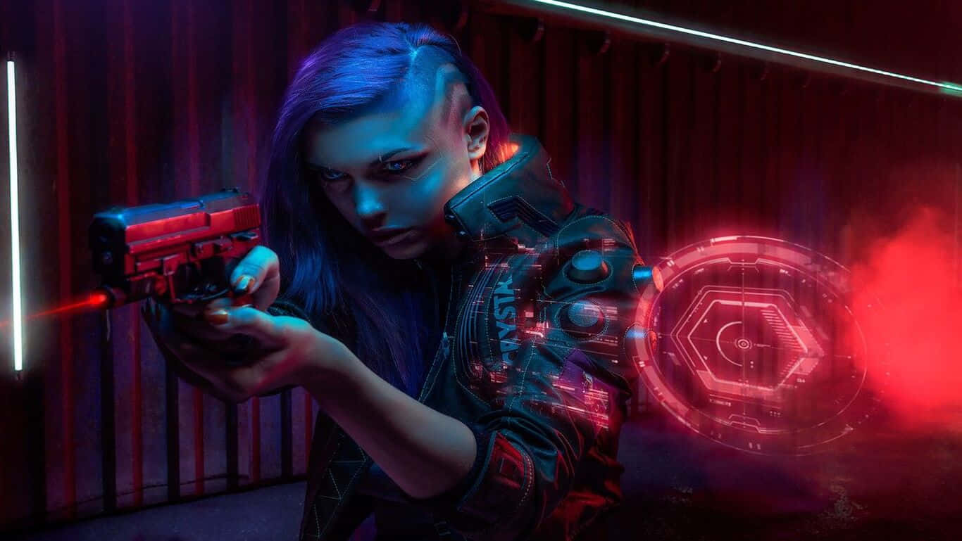 Cyberpunk 2077 Hd Gun V Background