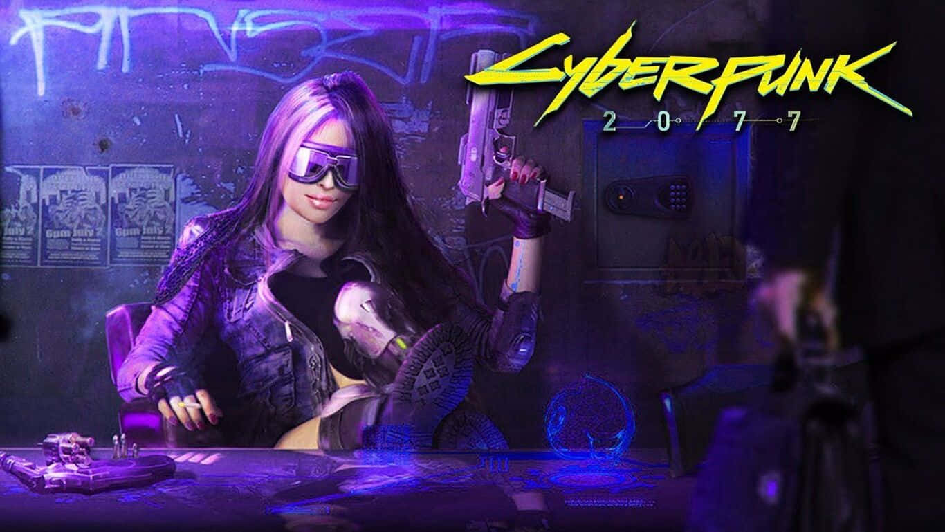 Cyberpunk 2077 Hd Purple Aesthetic Background