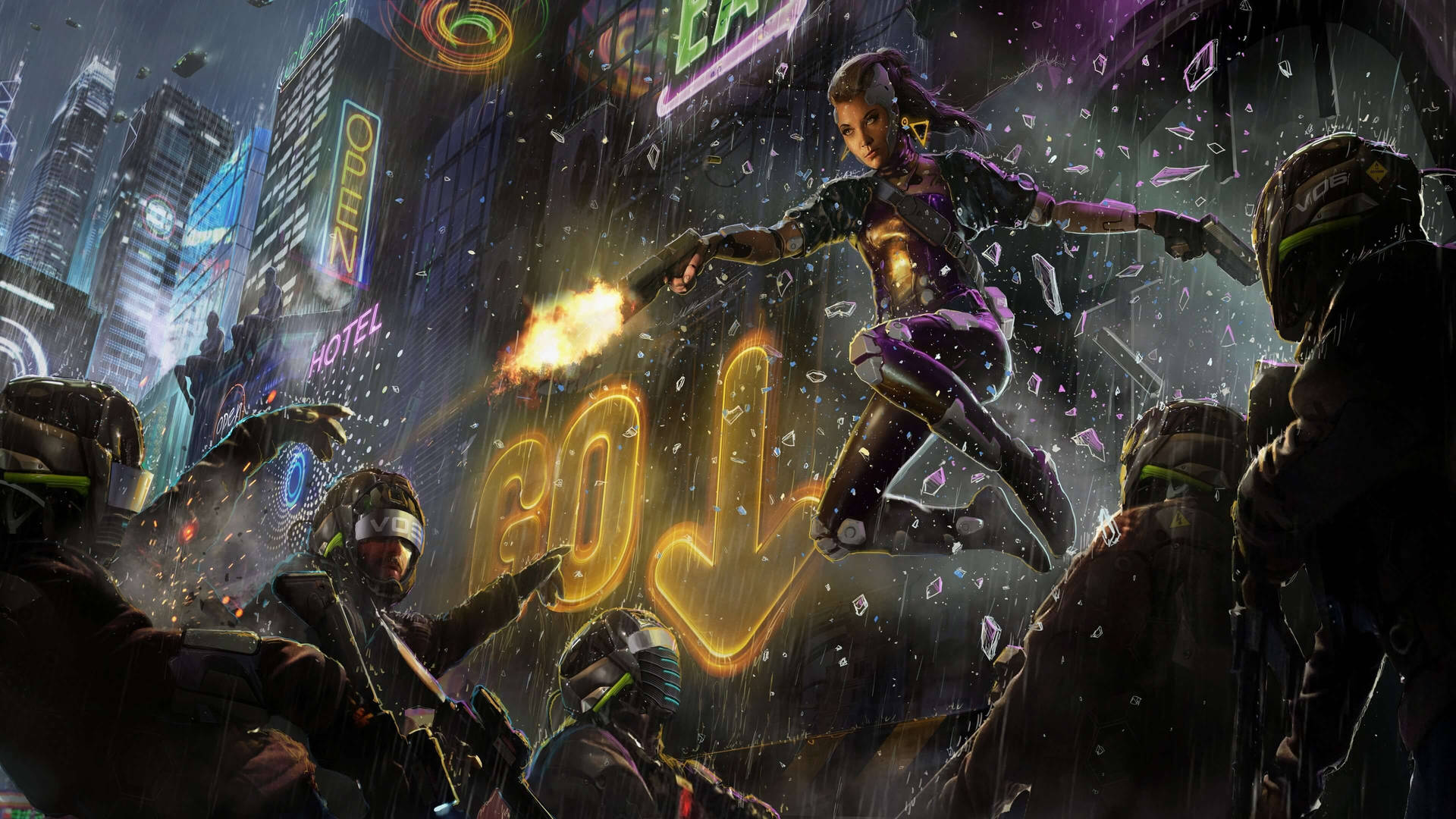 Cyberpunk 2077 Lethal Girl Artwork Background