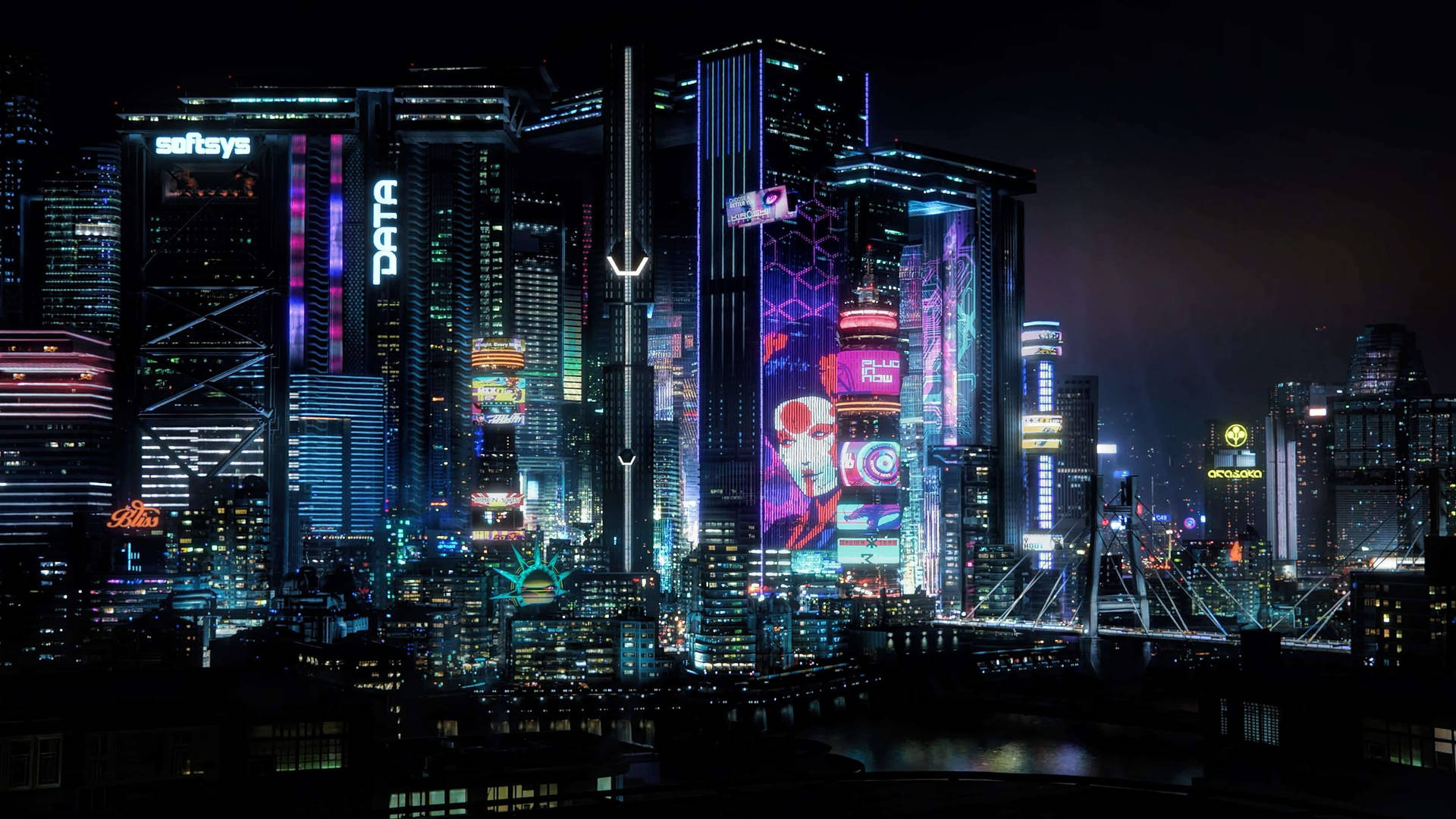 Cyberpunk 2077 Night City Screenshot Background