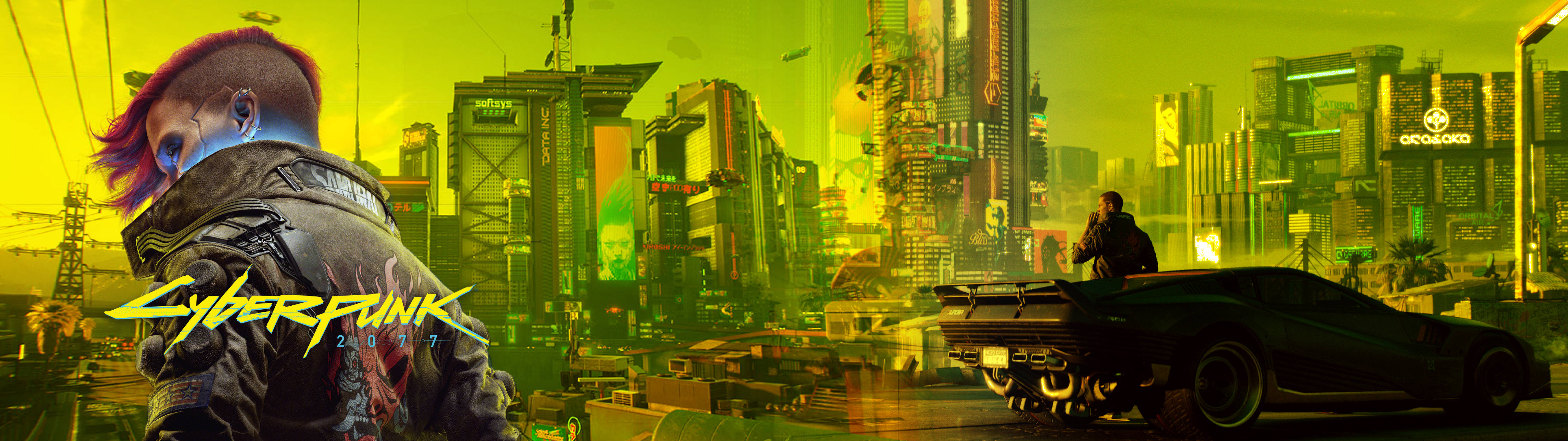 Cyberpunk 2077's Megacity 5120x1440 Gaming Background